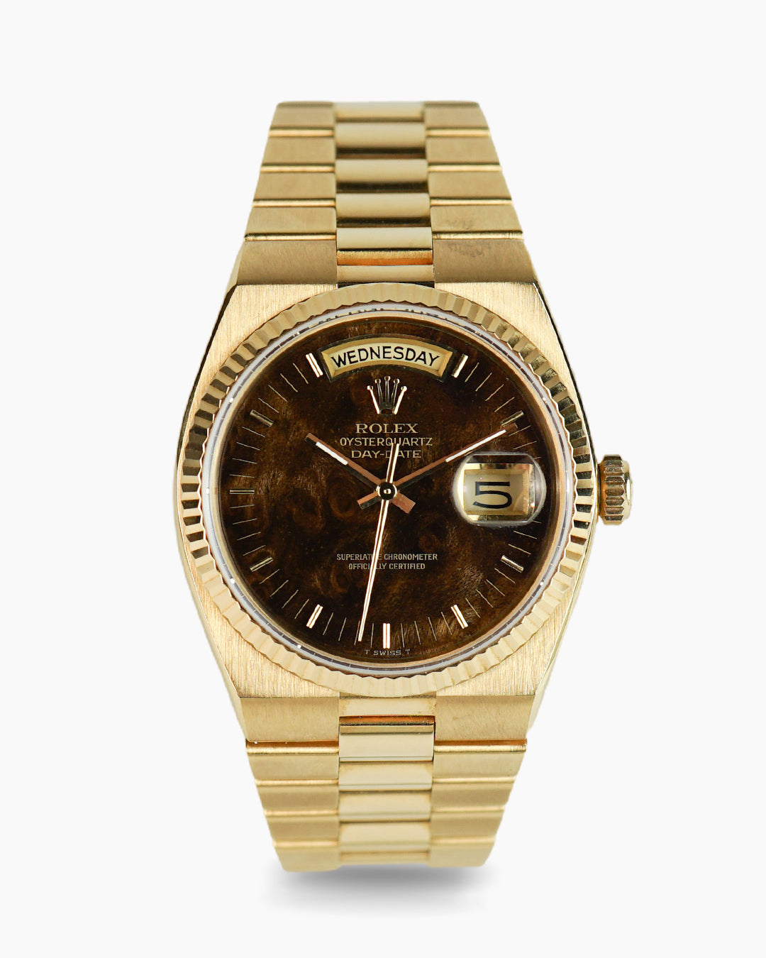 Rolex Oysterquartz ref. 19018 with burlwood dial