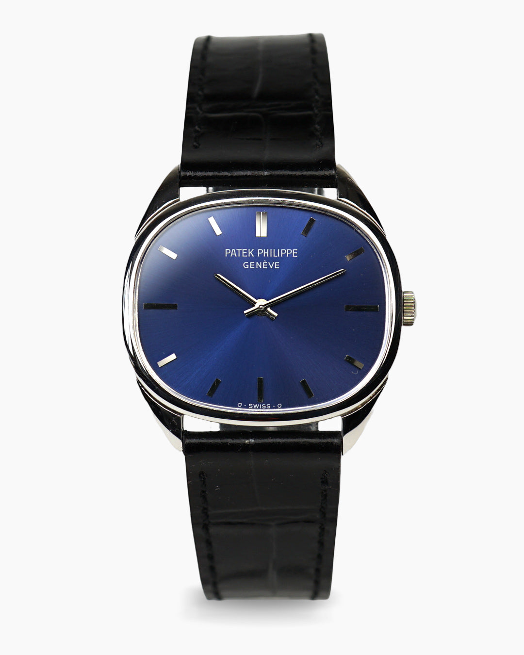 Patek Philippe Golden Ellipse reference 3545 in white gold — blue dial