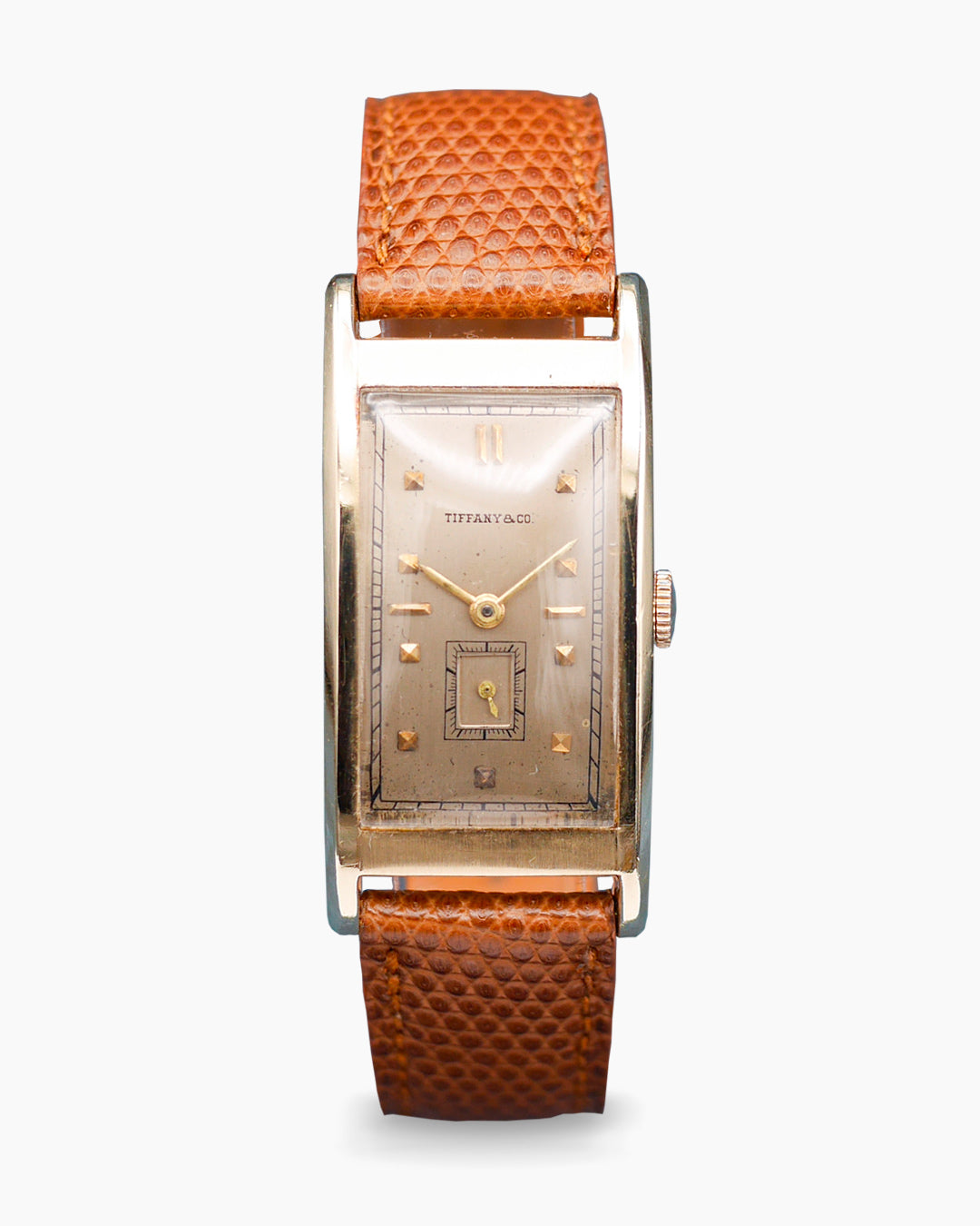 1930s Movado Tiffany curviplan in 14kt gold