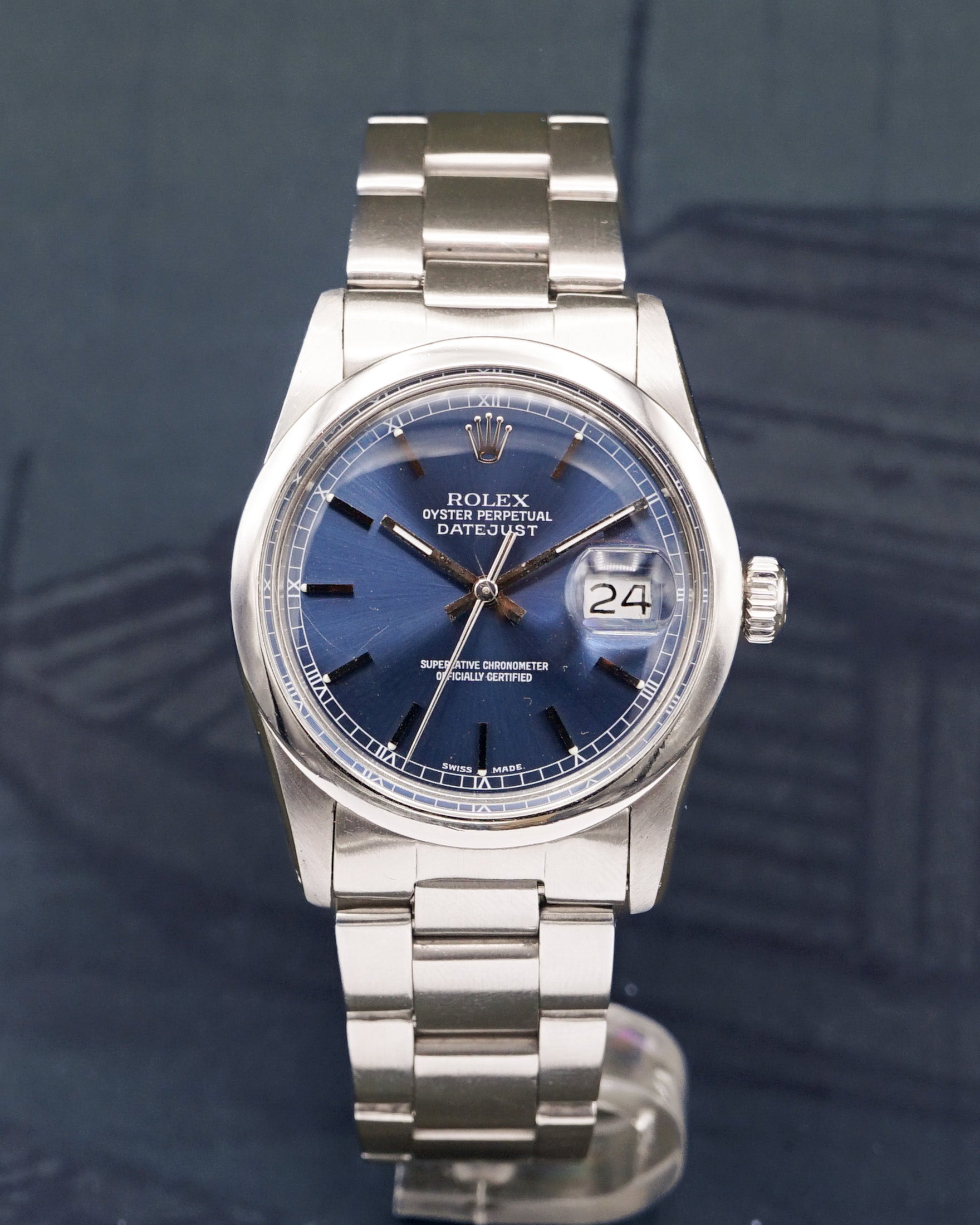 Rolex Oyster Perpetual Datejust ref. 16000 with blue dial