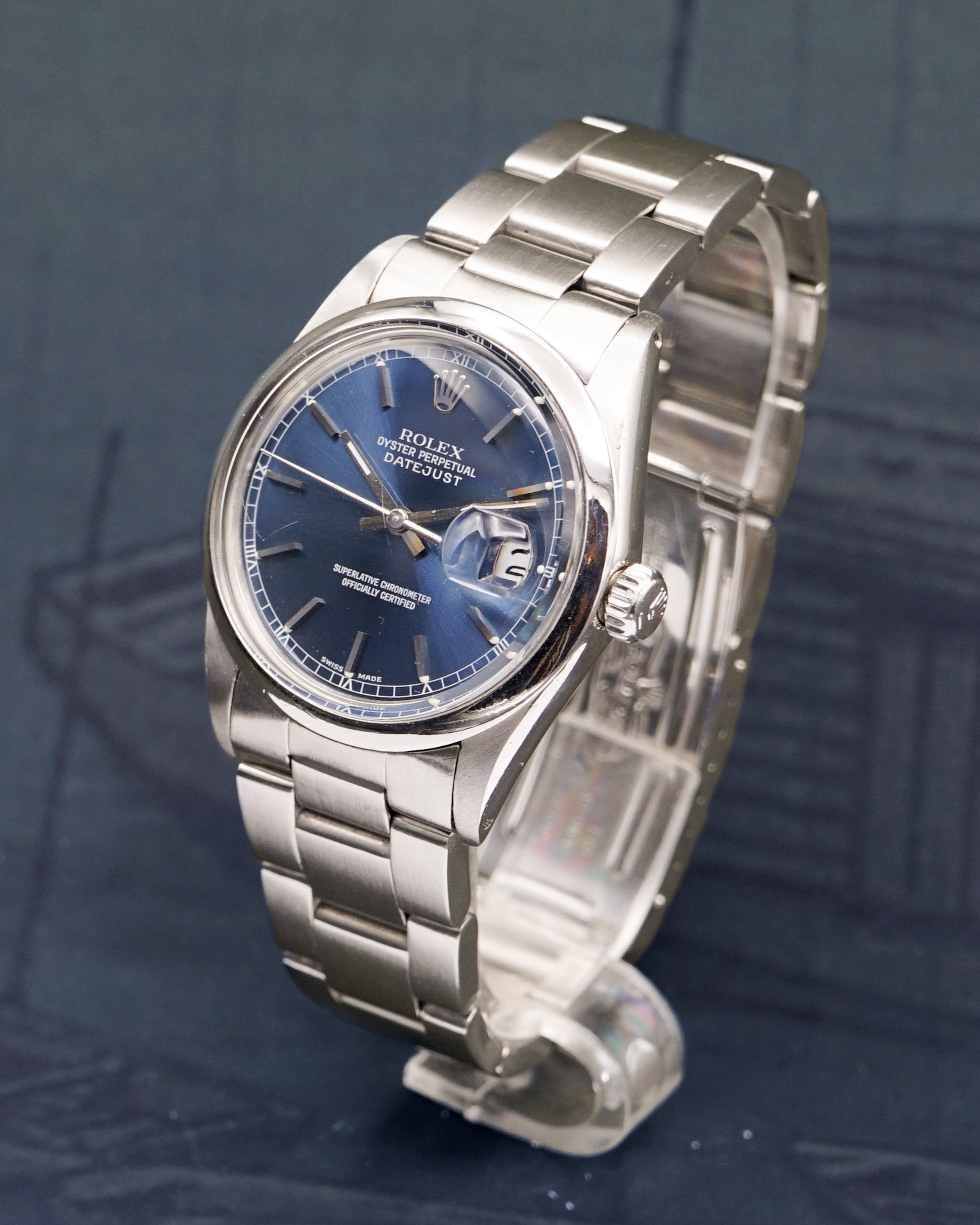 Rolex Oyster Perpetual Datejust ref. 16000 with blue dial