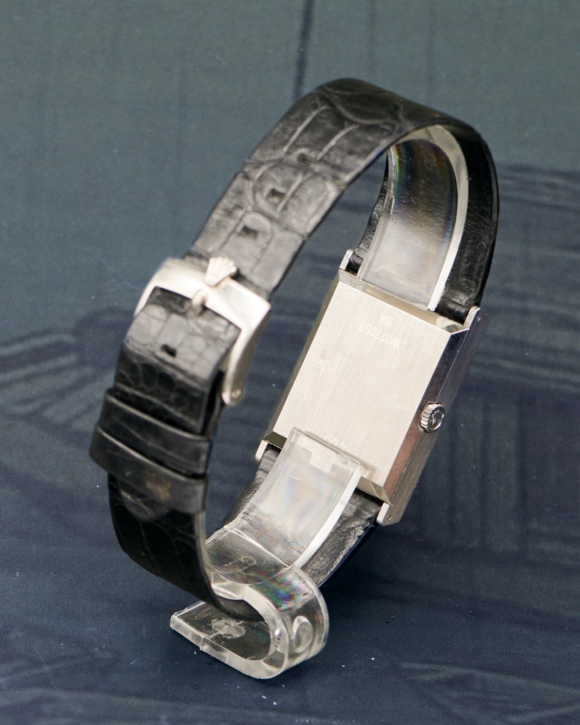 1970s Rolex Cellini ref. 4127 in a white gold pyramidal case