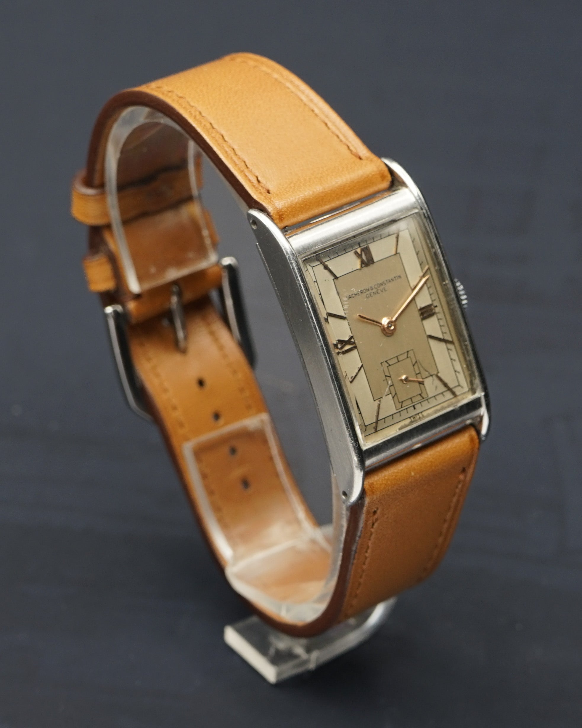 1930s Vacheron Constantin Rectangular Art Deco in stainless steel