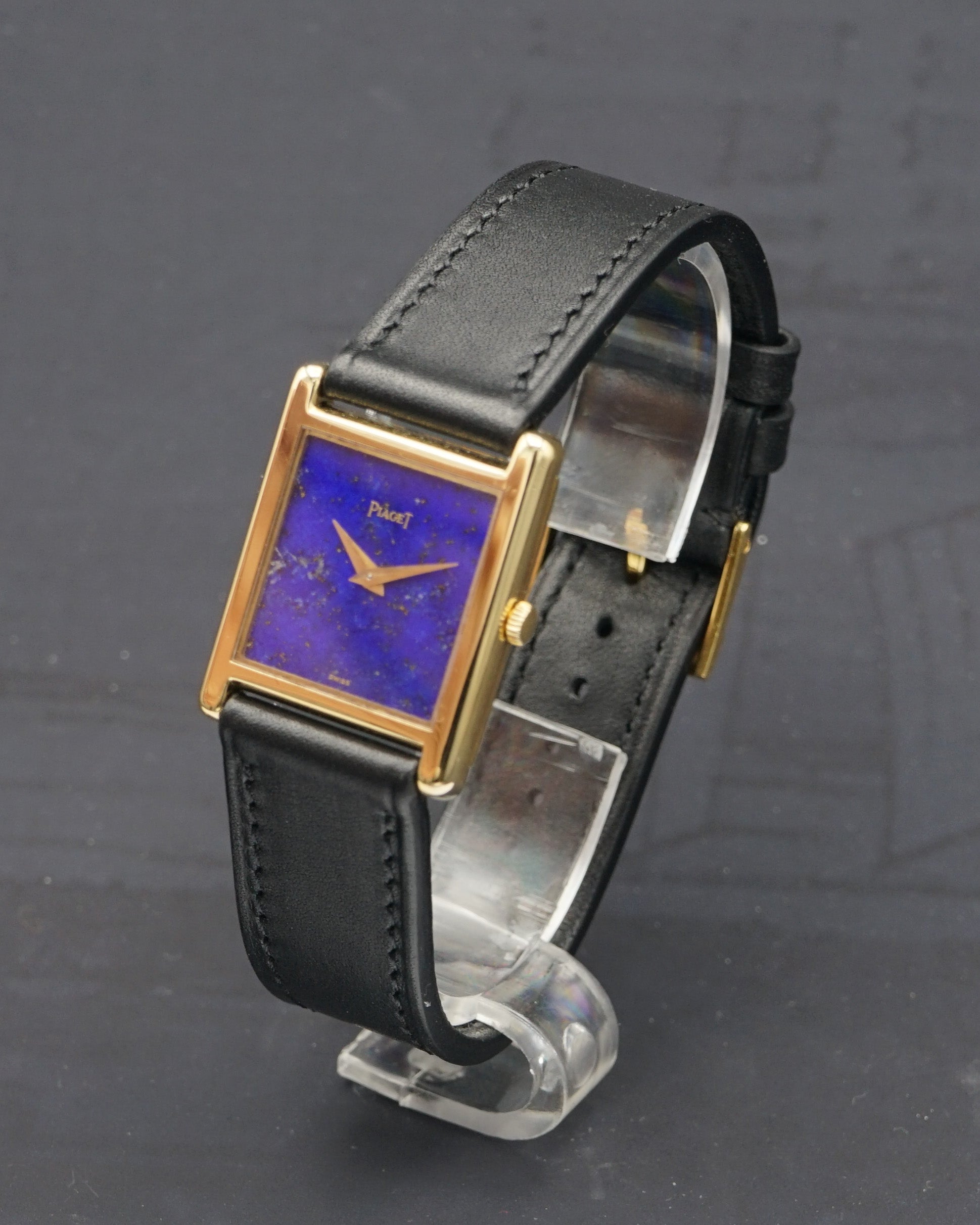 1970s Piaget Tank ref. 90802 with lapis lazuli dial