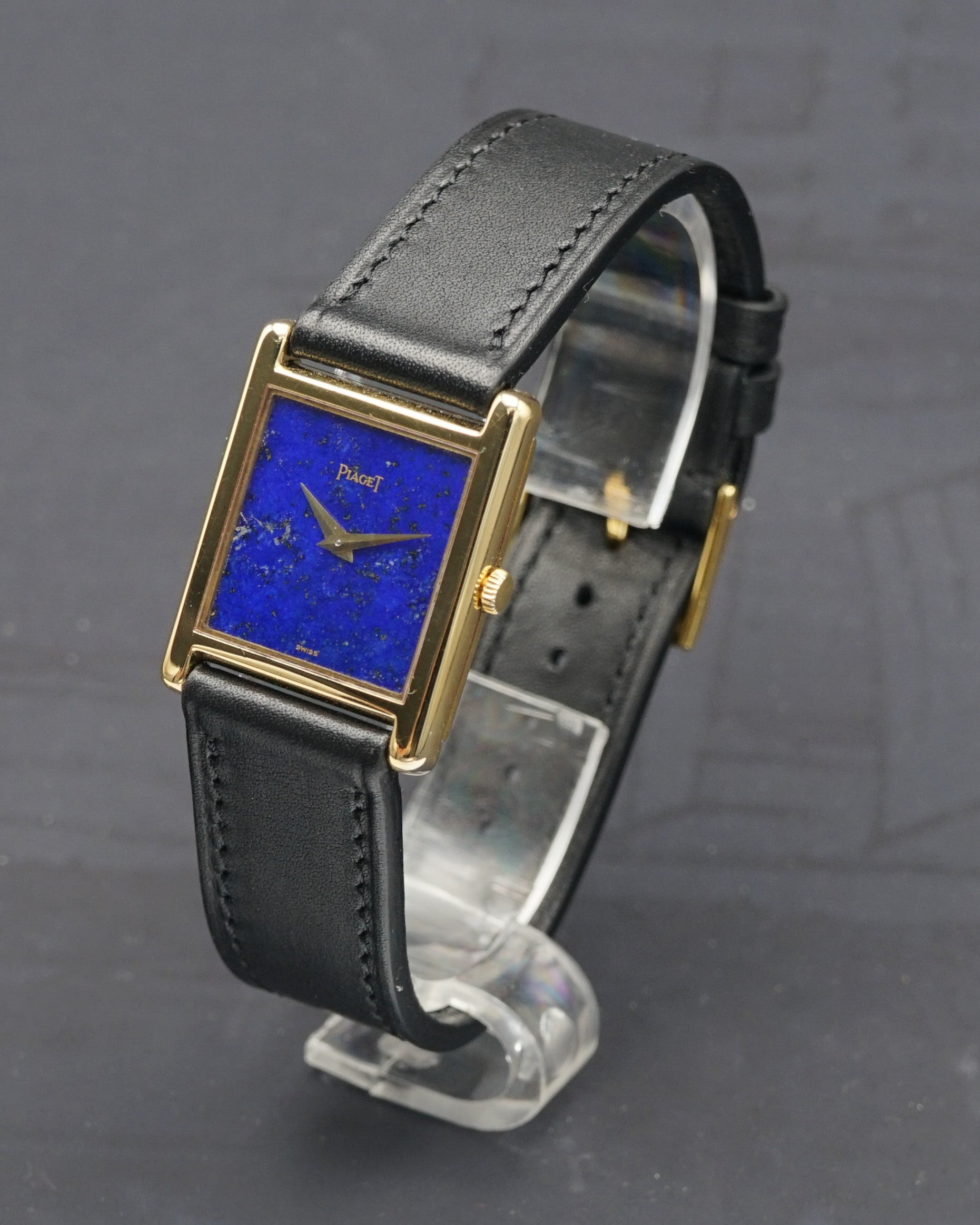 1970s Piaget Tank ref. 90802 with lapis lazuli dial