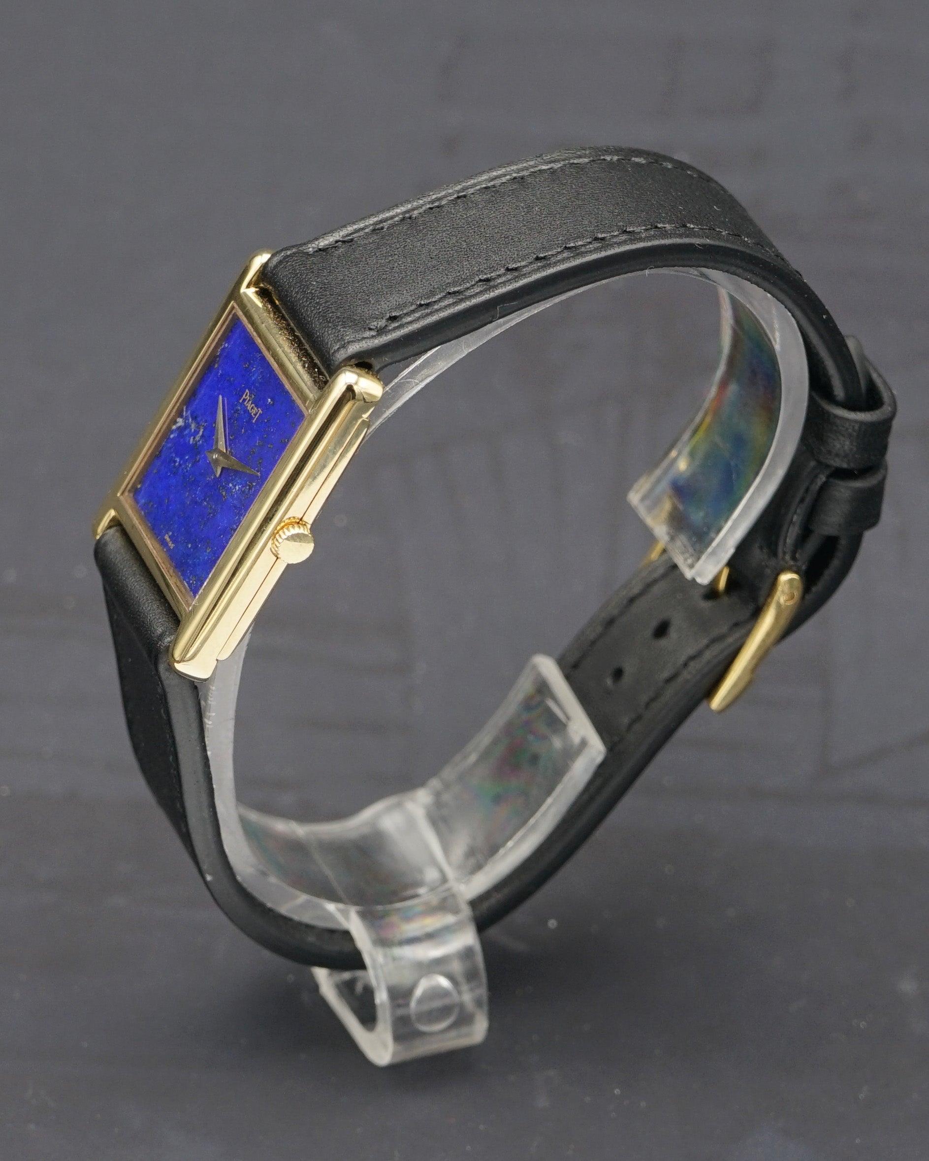 1970s Piaget Tank ref. 90802 with lapis lazuli dial