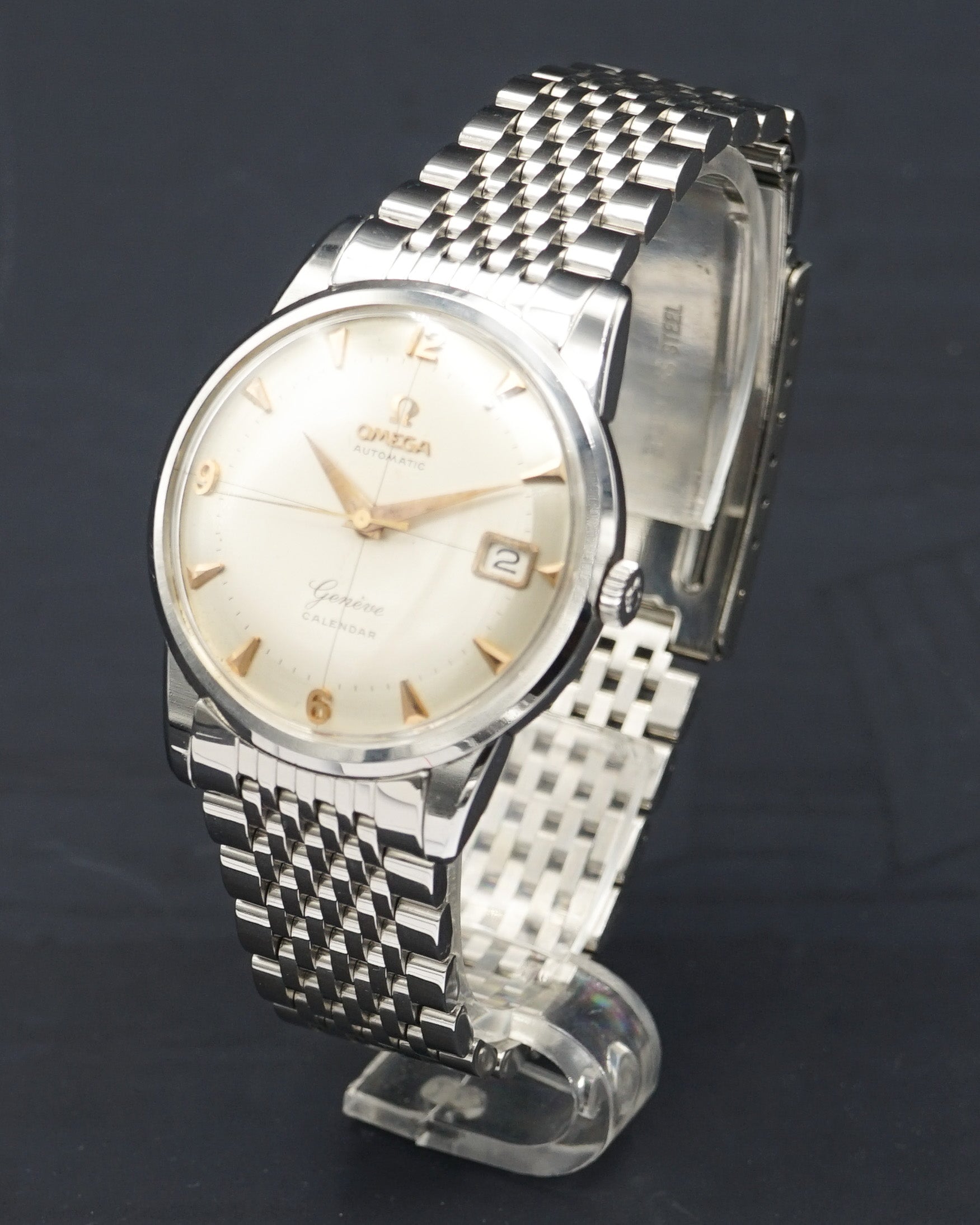 1950s Omega Genève in stainless steel