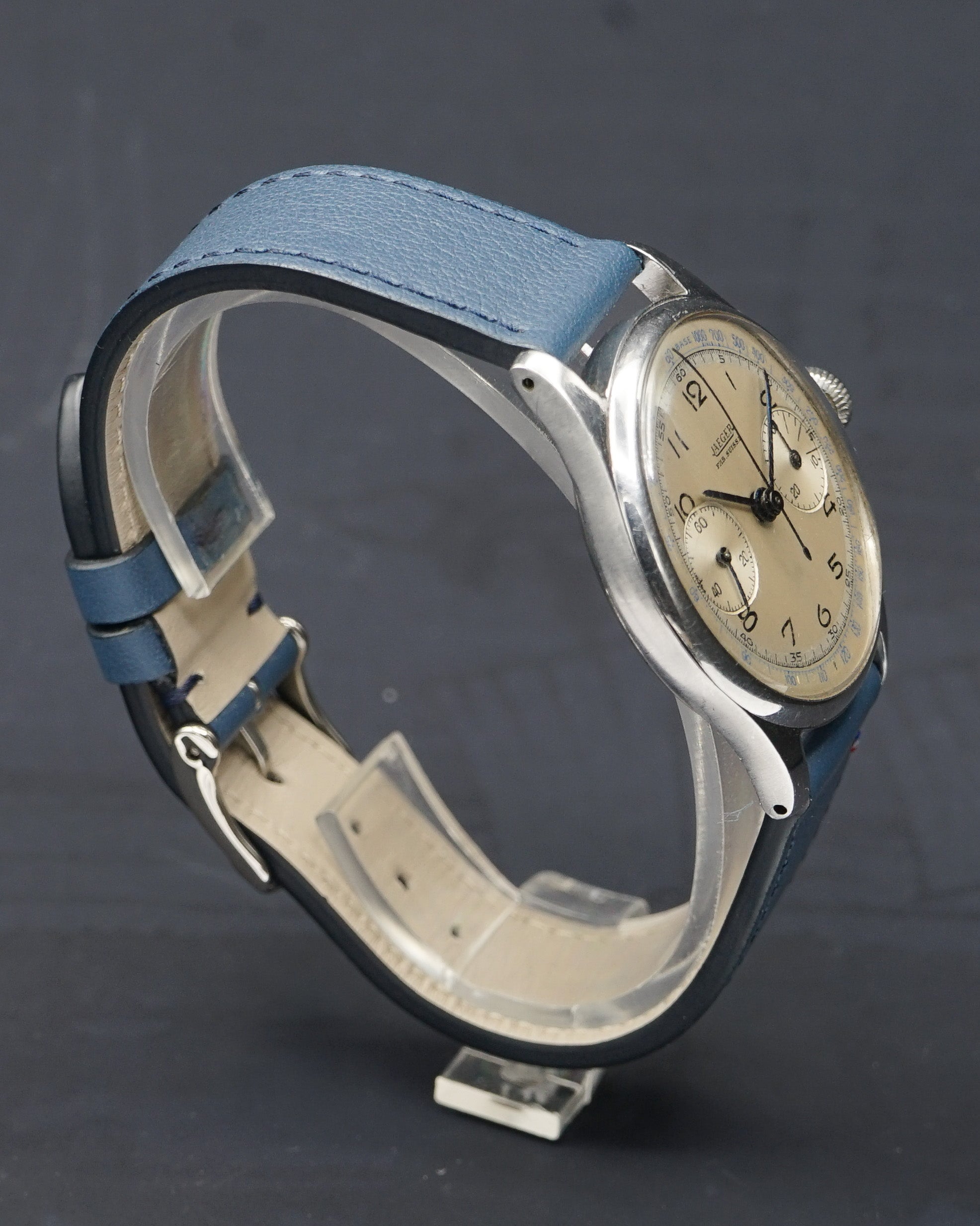 1955 Jaeger steel chronograph ref. 22420 with extract