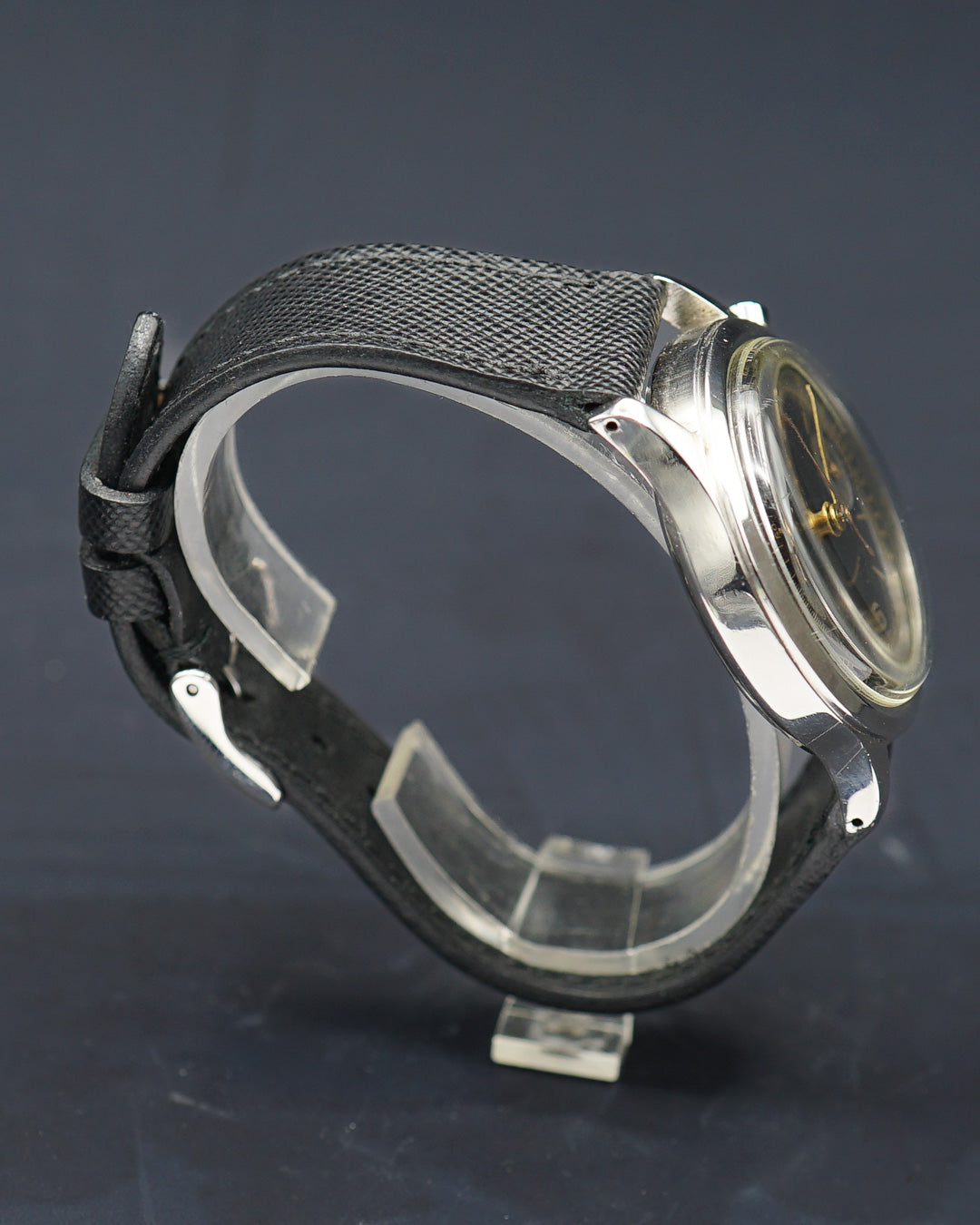 1940s Cyma oversized clamshell chronograph with Valjoux 22