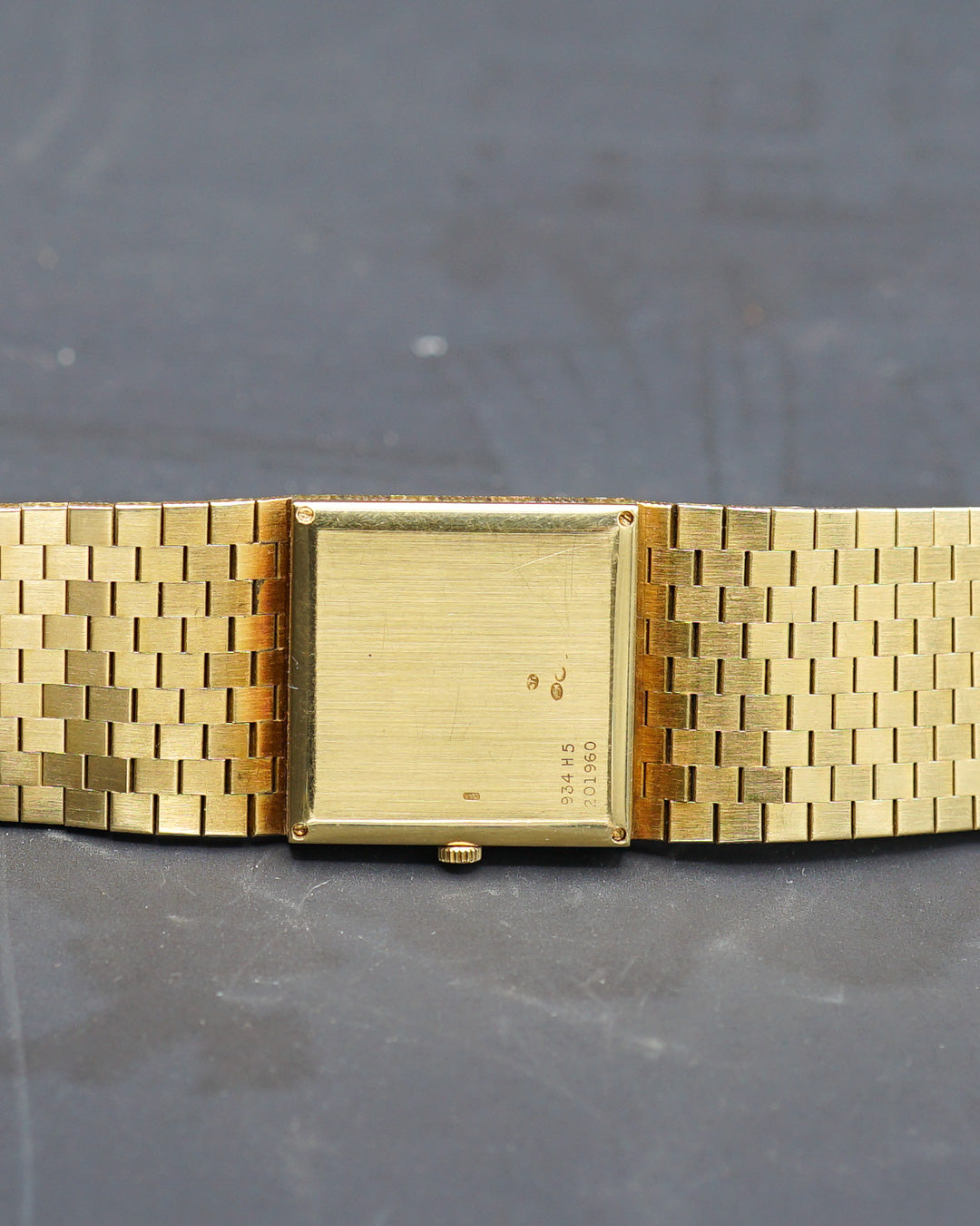 1970s Piaget oversized band watch with eye-of-tiger dial