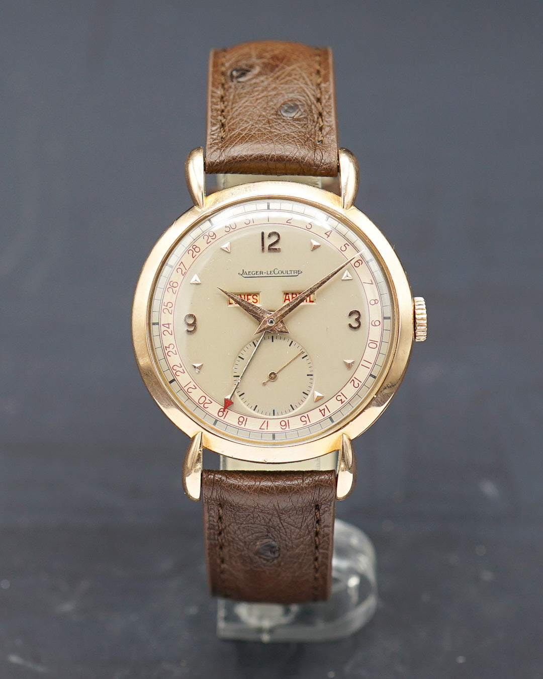 1950s Jaeger-Lecoultre Triple Calendar in 18kt rose gold