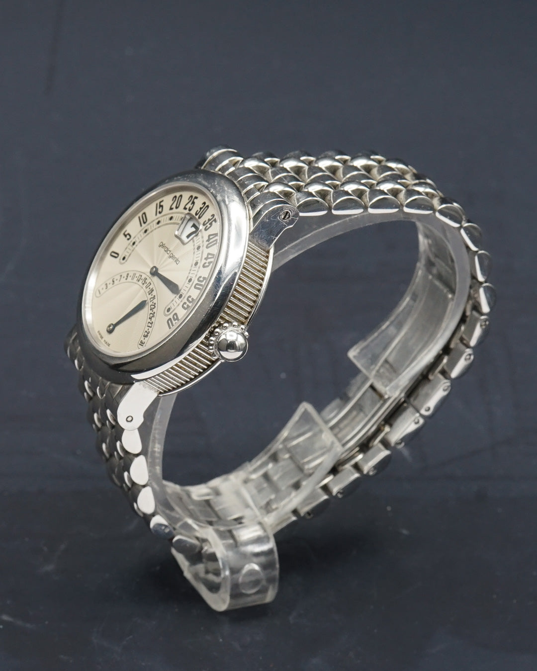 2000s Gerald Genta Bi-Retro G3734 Guilloché dial