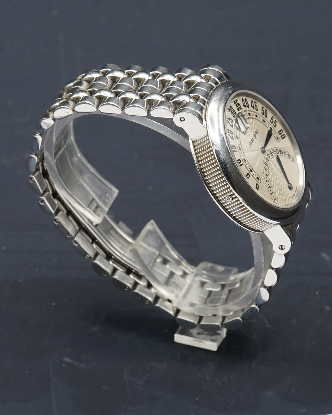 2000s Gerald Genta Bi-Retro G3734 Guilloché dial