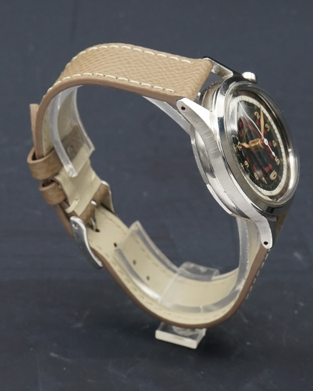 1950s Mido Multi Centerchrono Black radium dial