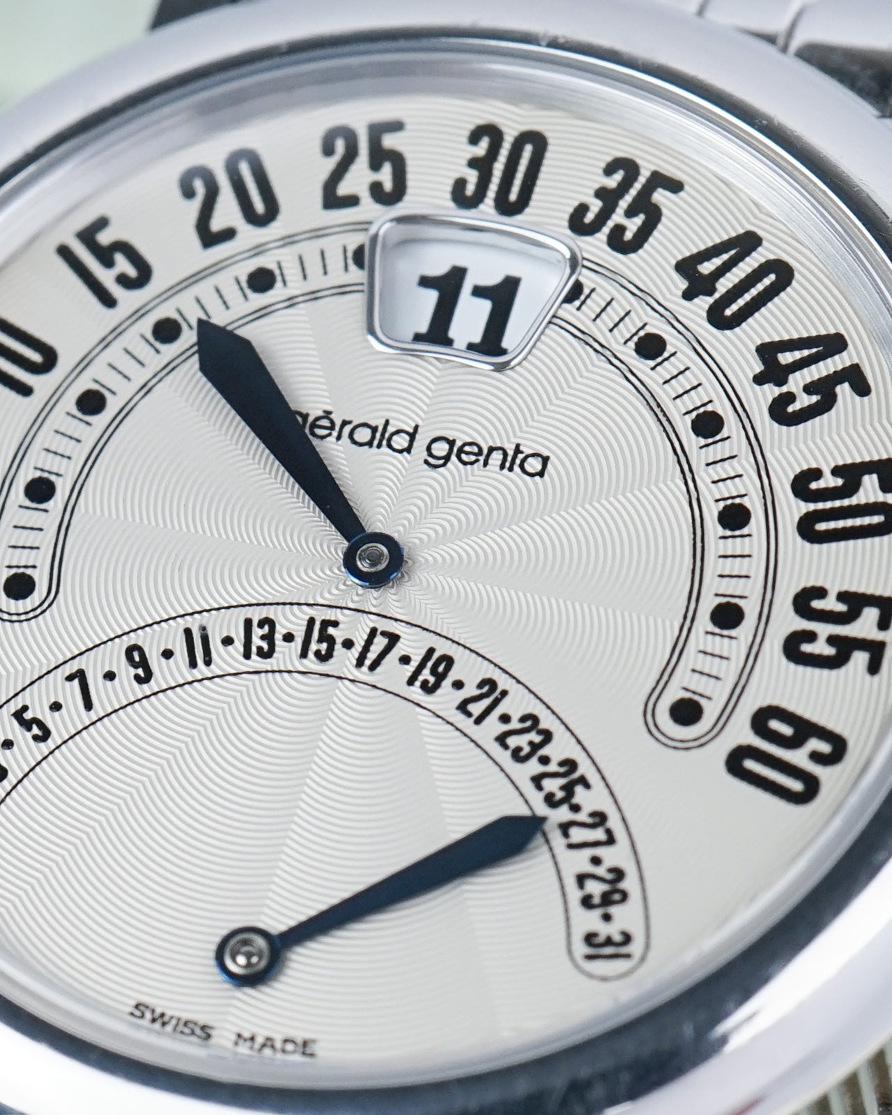 2000s Gerald Genta Bi-Retro G3734 Guilloché dial