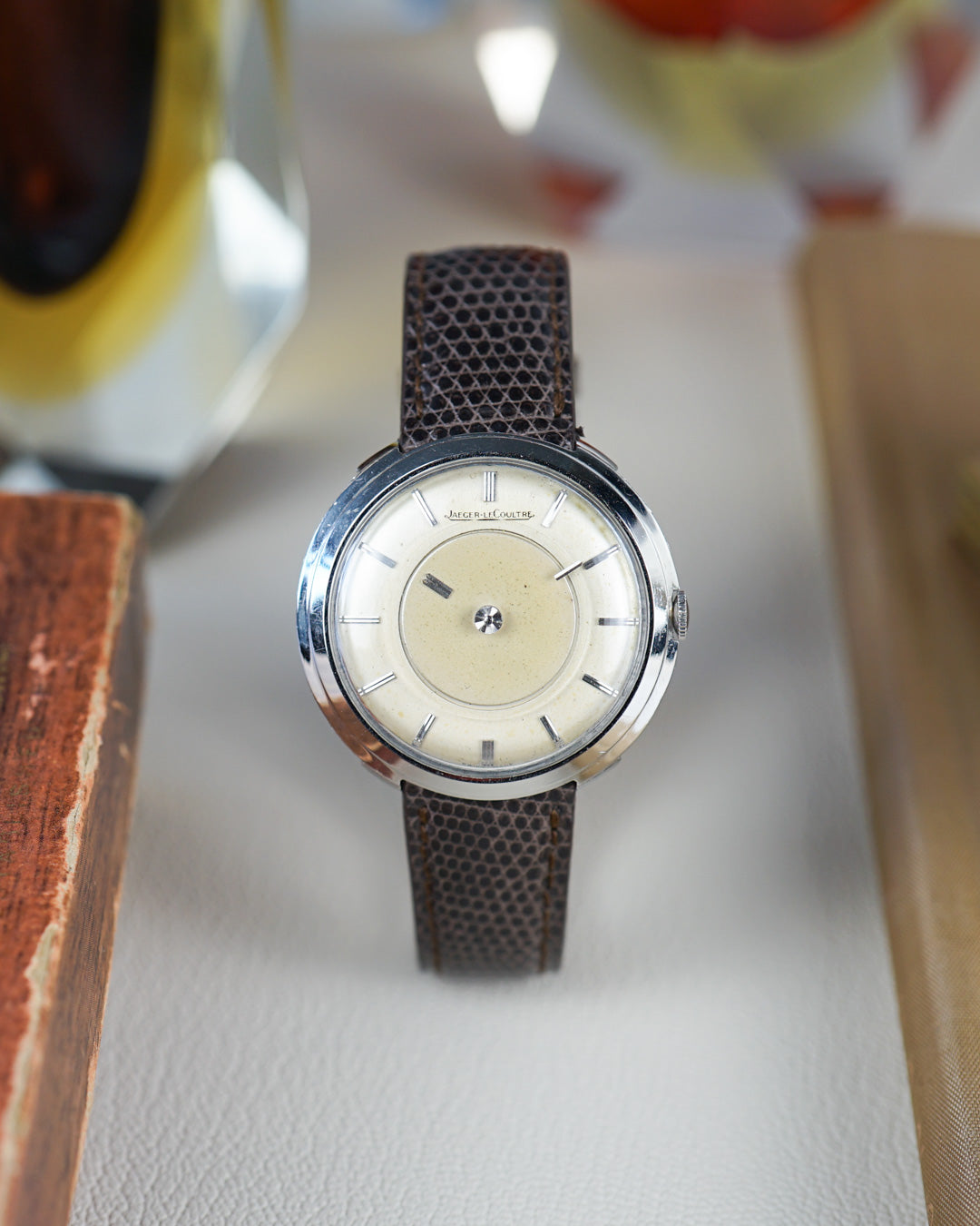 1950s Jaeger-Lecoultre Mystery in a disco volante steel case