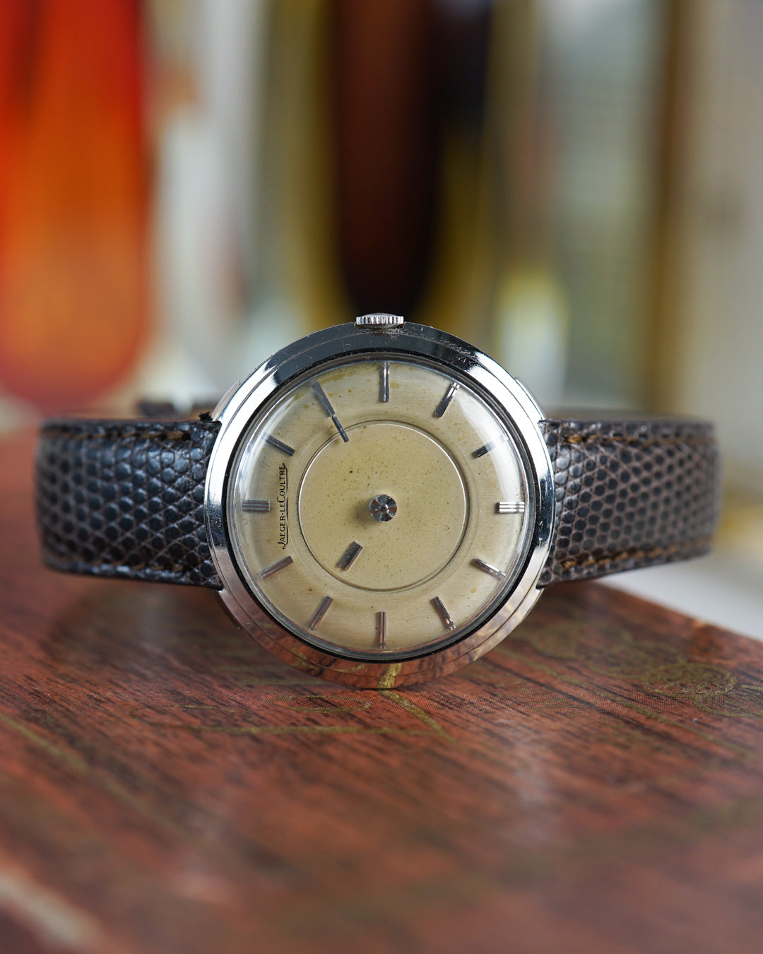 1950s Jaeger-Lecoultre Mystery in a disco volante steel case