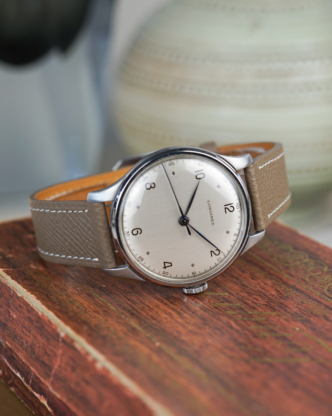 1940s Longines Oversized steel watch ref. 5045