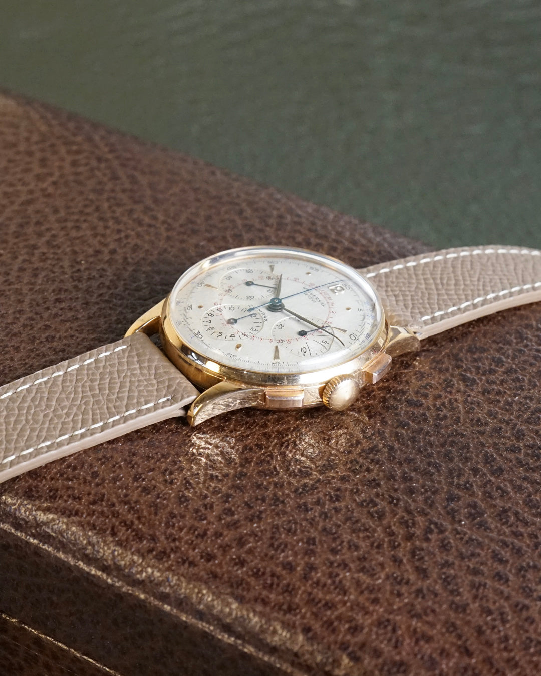 Universal Genève Compax in pink gold made for the Brazilian Armed Forces