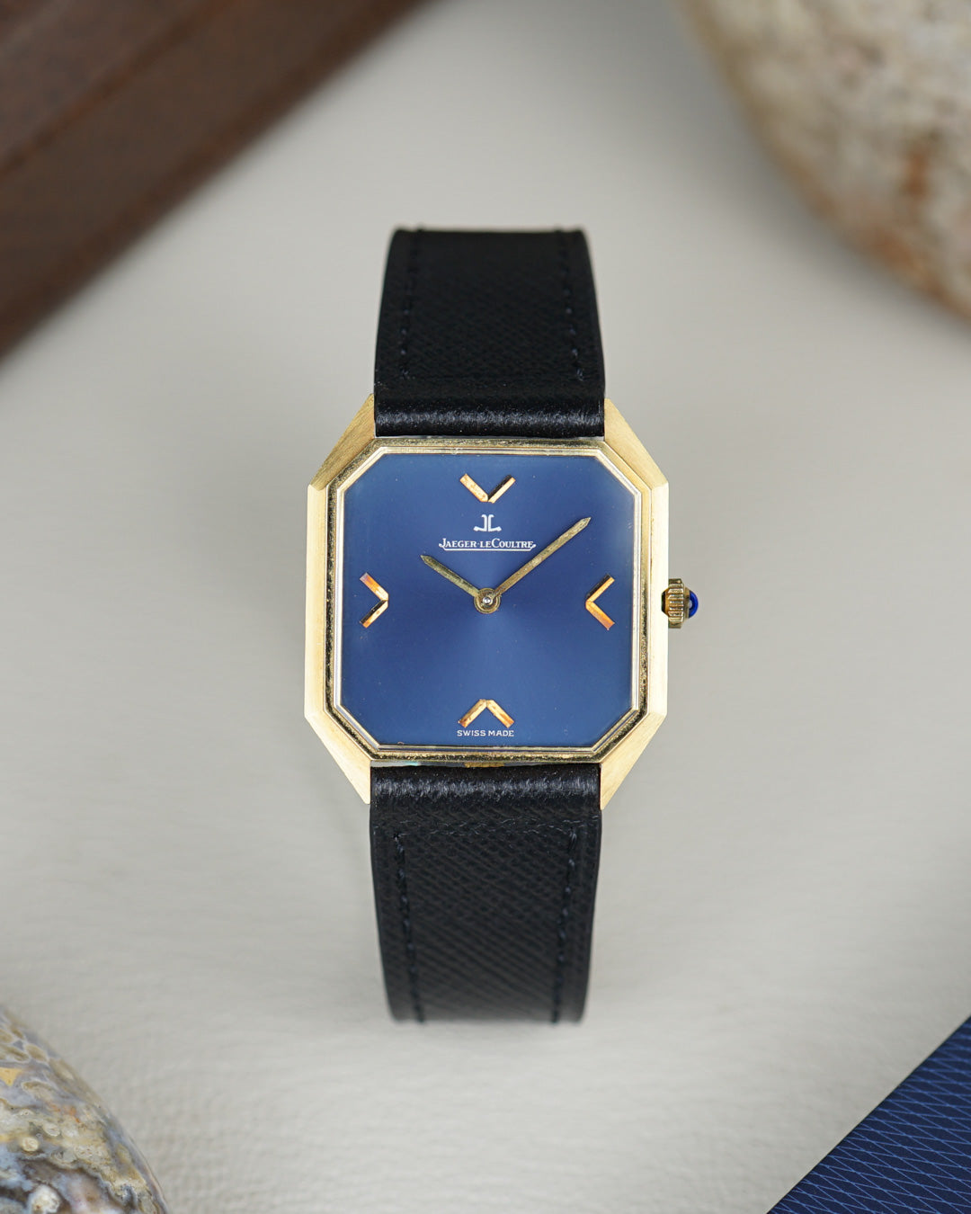 Jaeger LeCoultre Gold Blue Dial ref. 9112