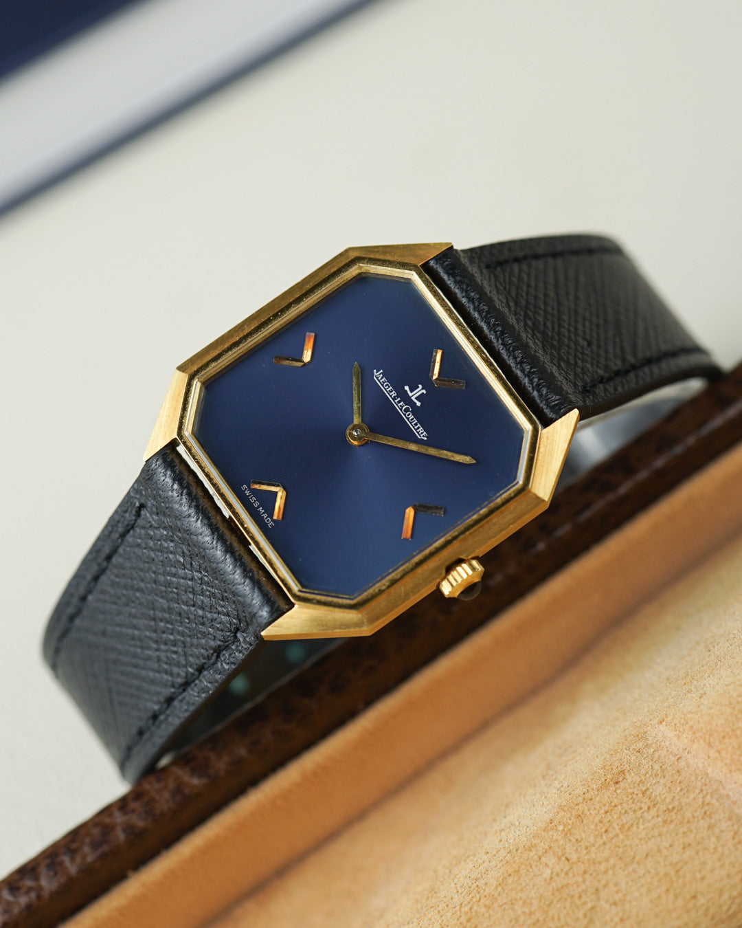 Jaeger LeCoultre Gold Blue Dial ref. 9112
