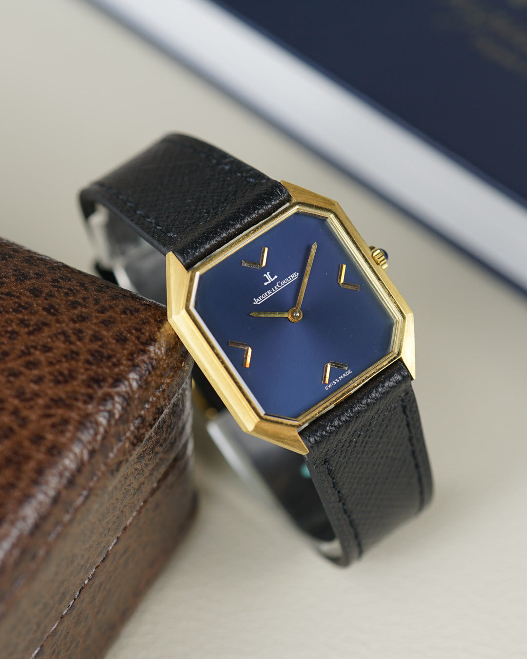 Jaeger LeCoultre Gold Blue Dial ref. 9112