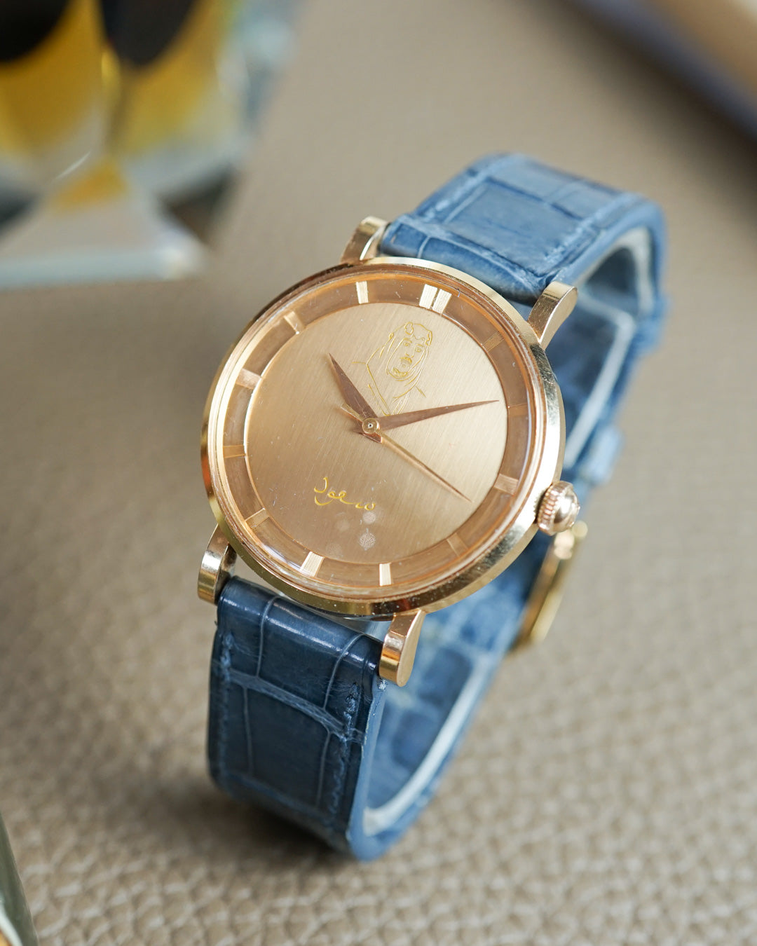 Universal Genève Polerouter De Luxe in rose gold with King Saud Bin Abdul Aziz portrait dial