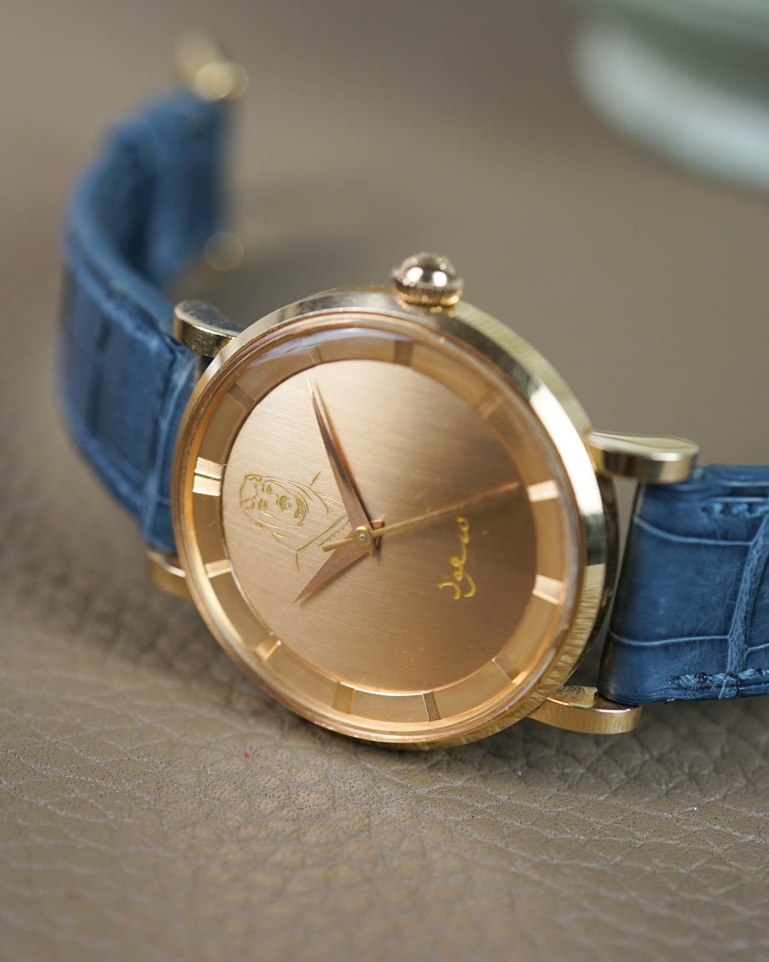 Universal Genève Polerouter De Luxe in rose gold with King Saud Bin Abdul Aziz portrait dial