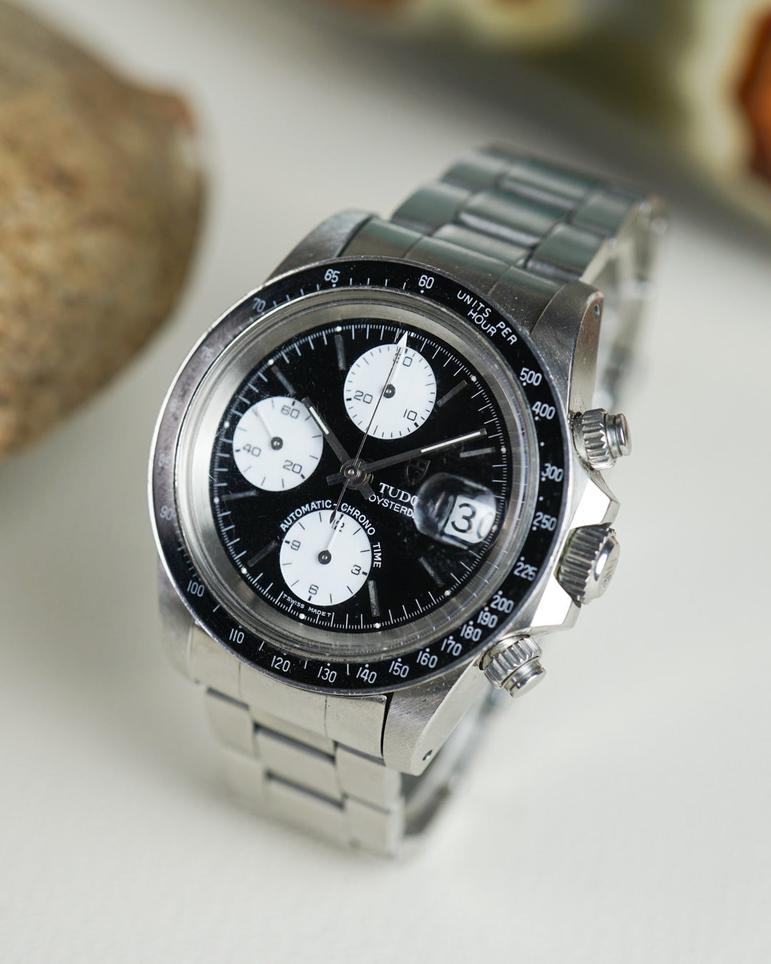 Tudor Oysterdate Big Block in stainless steel