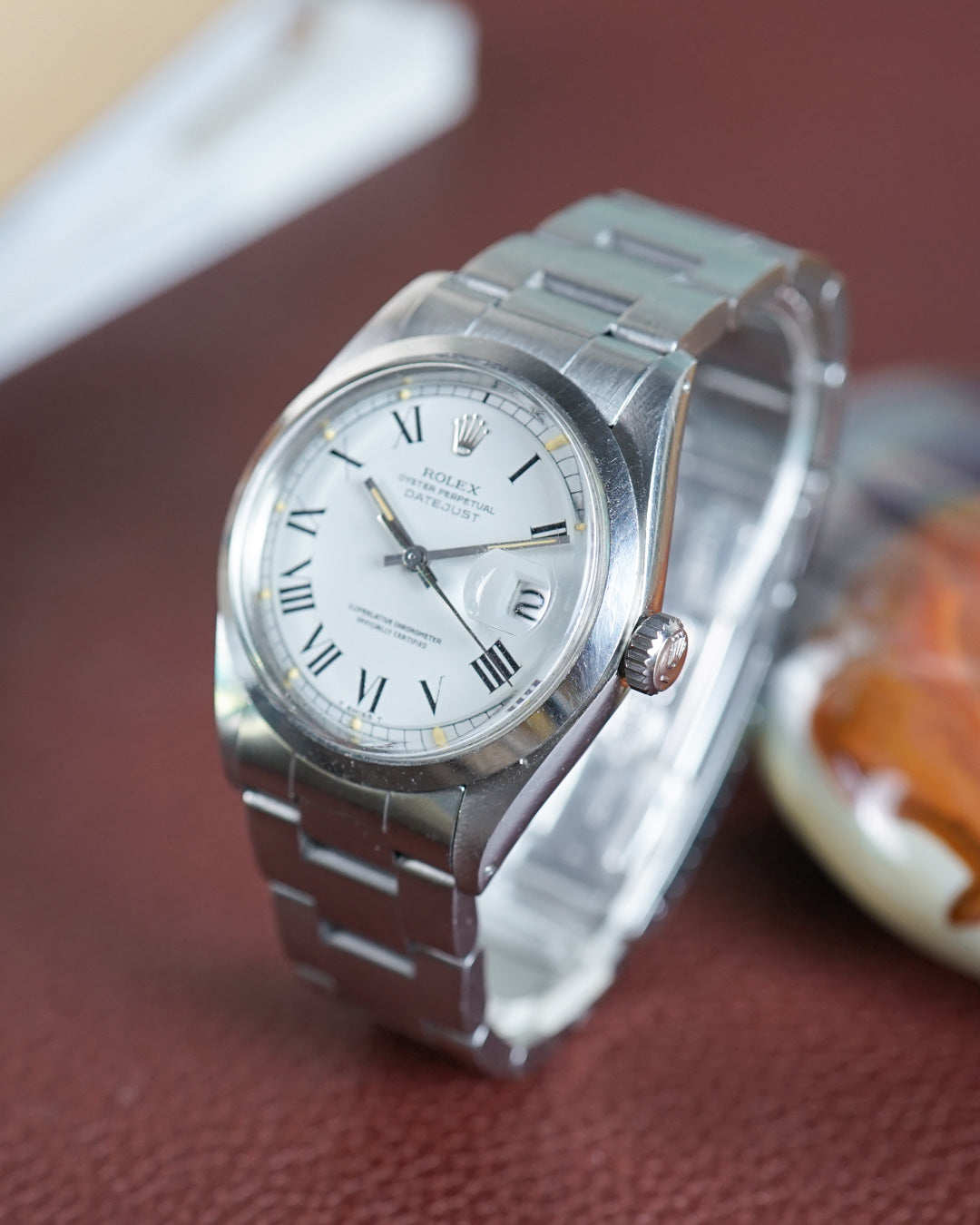 Rolex Datejust reference 1600 in stainless steel with Buckley dial
