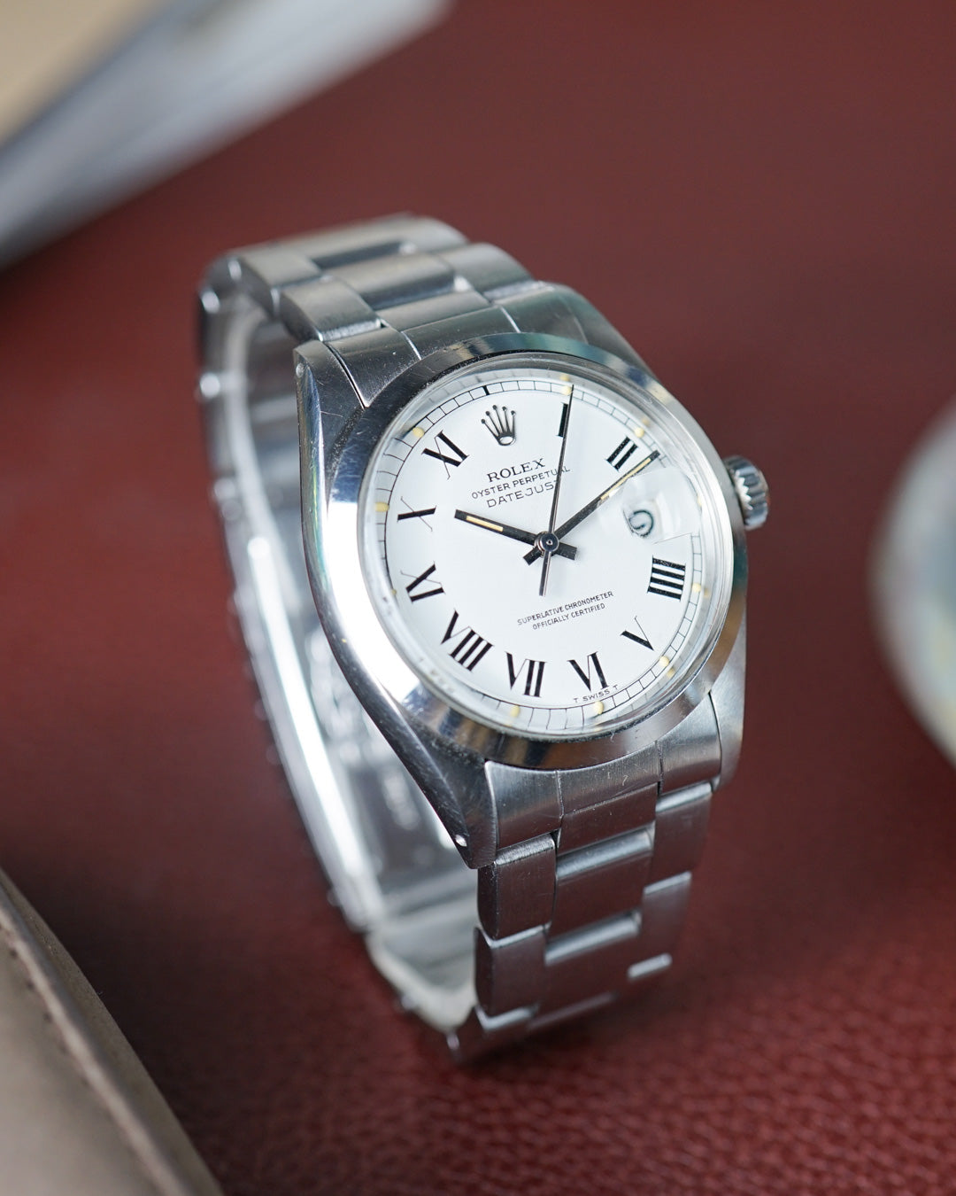 Rolex Datejust reference 1600 in stainless steel with Buckley dial