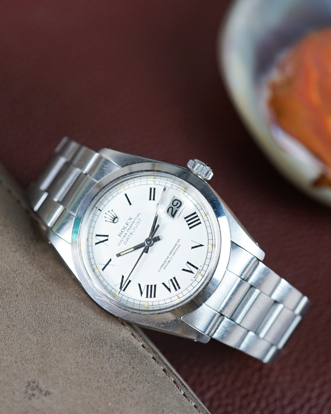 Rolex Datejust reference 1600 in stainless steel with Buckley dial