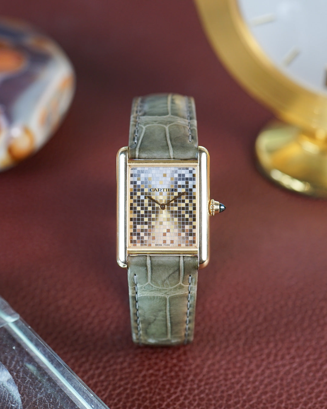 Cartier Tank Louis Cartier Trinity "Mosaic" in yellow gold