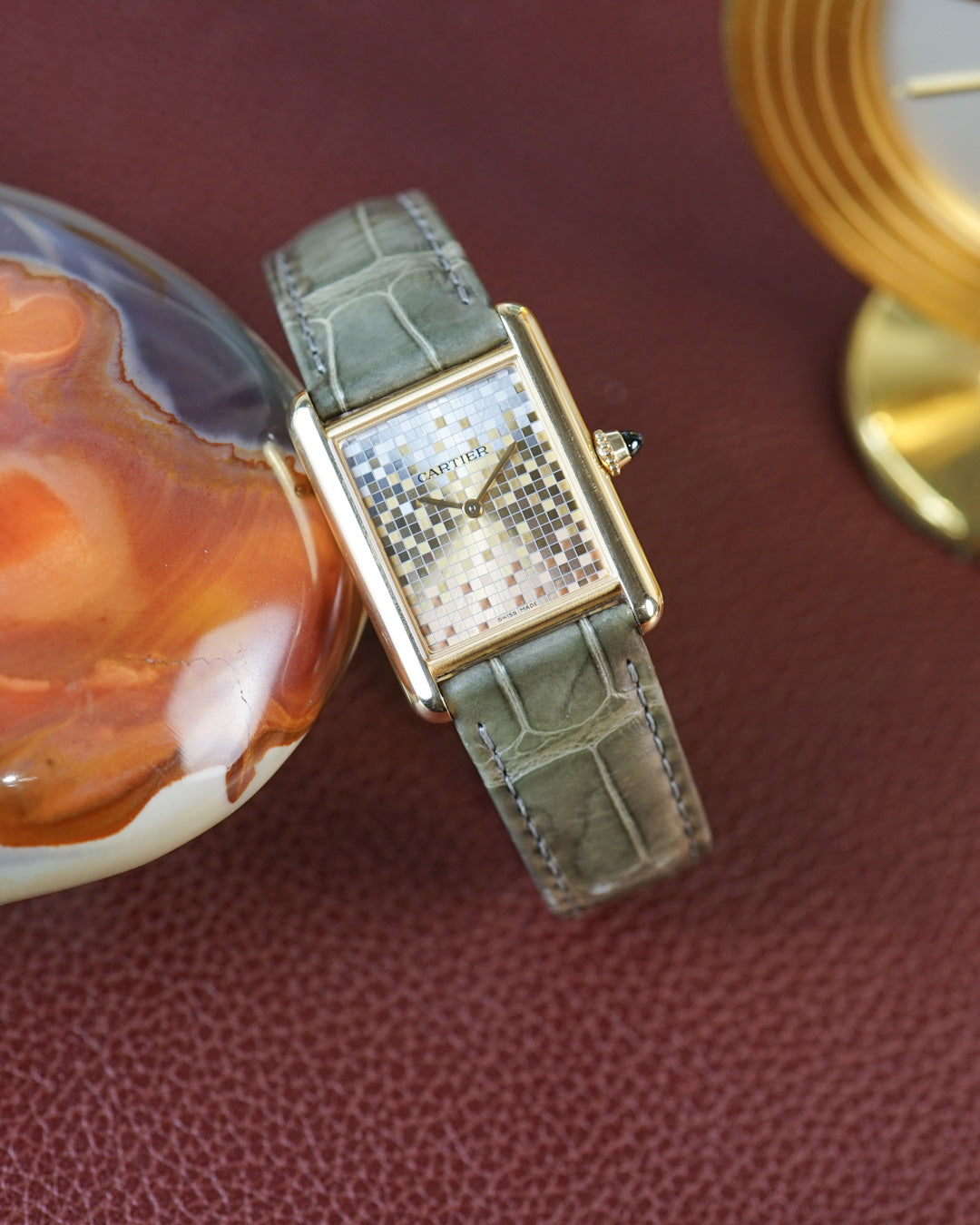 Cartier Tank Louis Cartier Trinity "Mosaic" in yellow gold