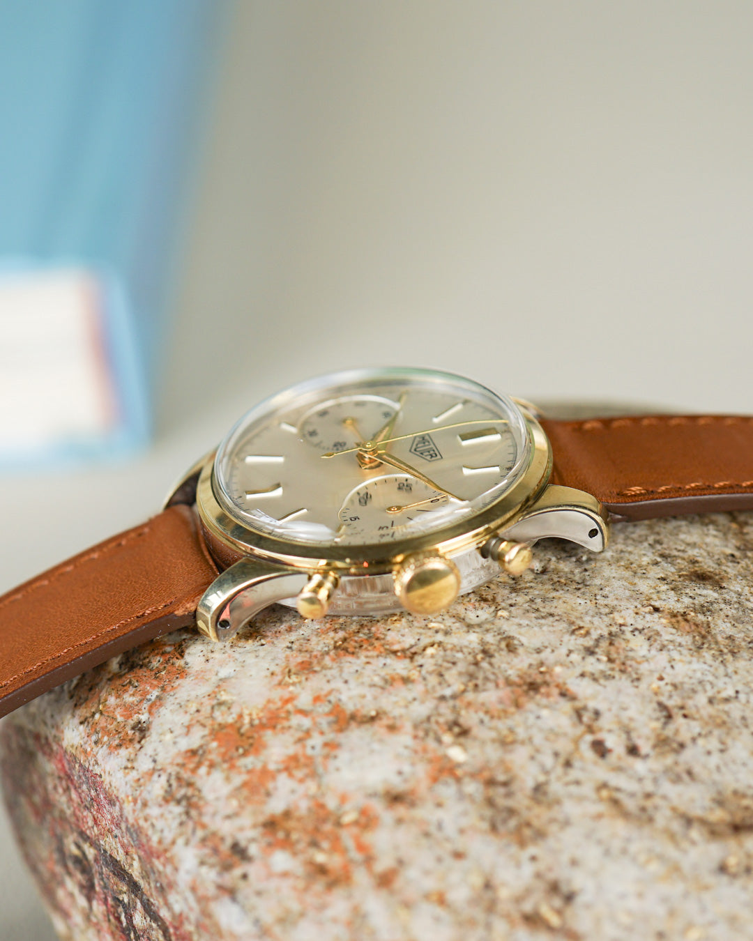 Heuer Pre-Carrera référence 3645 — Boîtier plaqué or, état quasi neuf