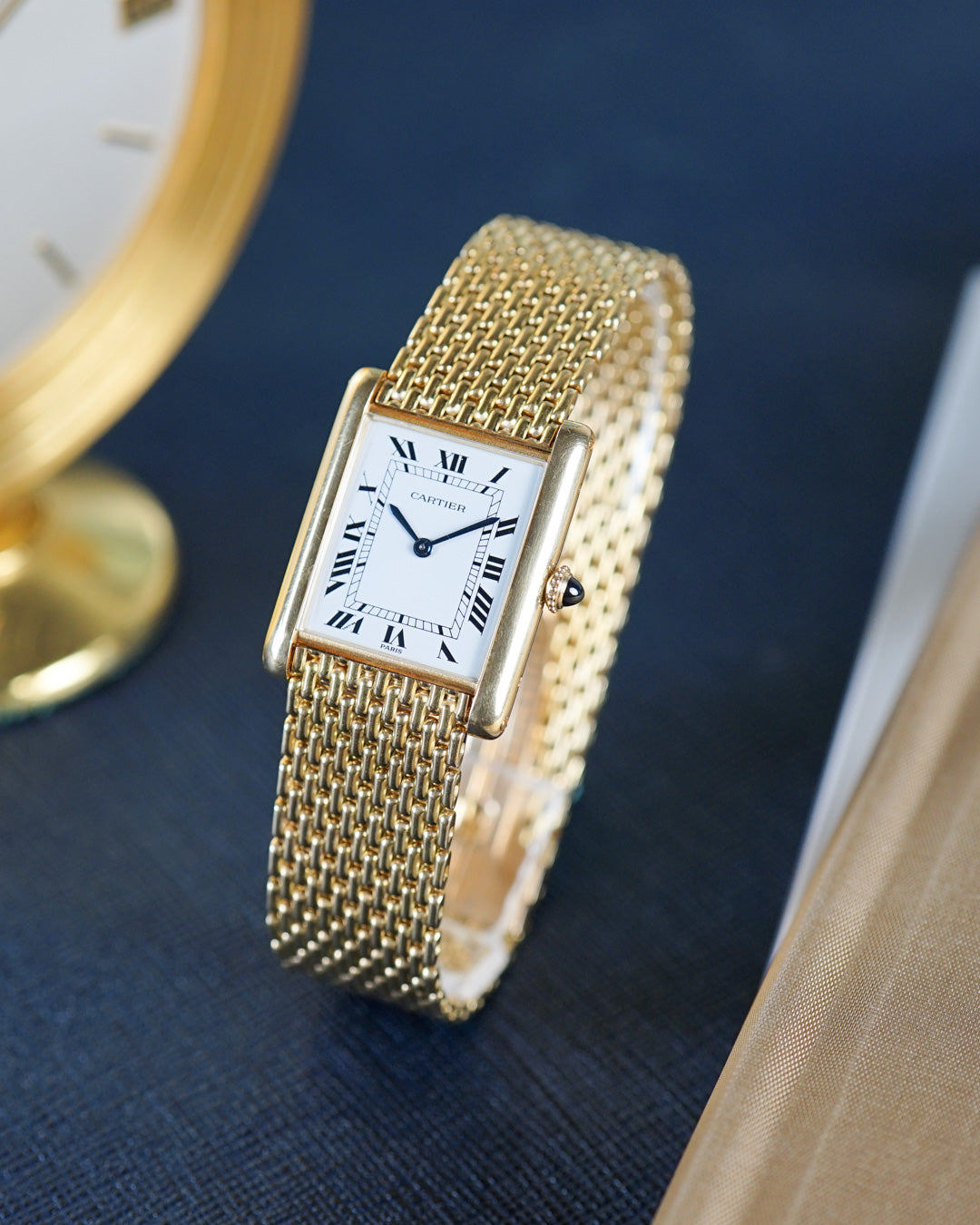 Cartier Tank Extra Plate ref. 96065 on rare BoR Cartier bracelet