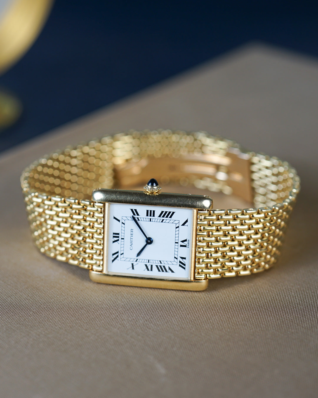 Cartier Tank Extra Plate ref. 96065 on rare BoR Cartier bracelet