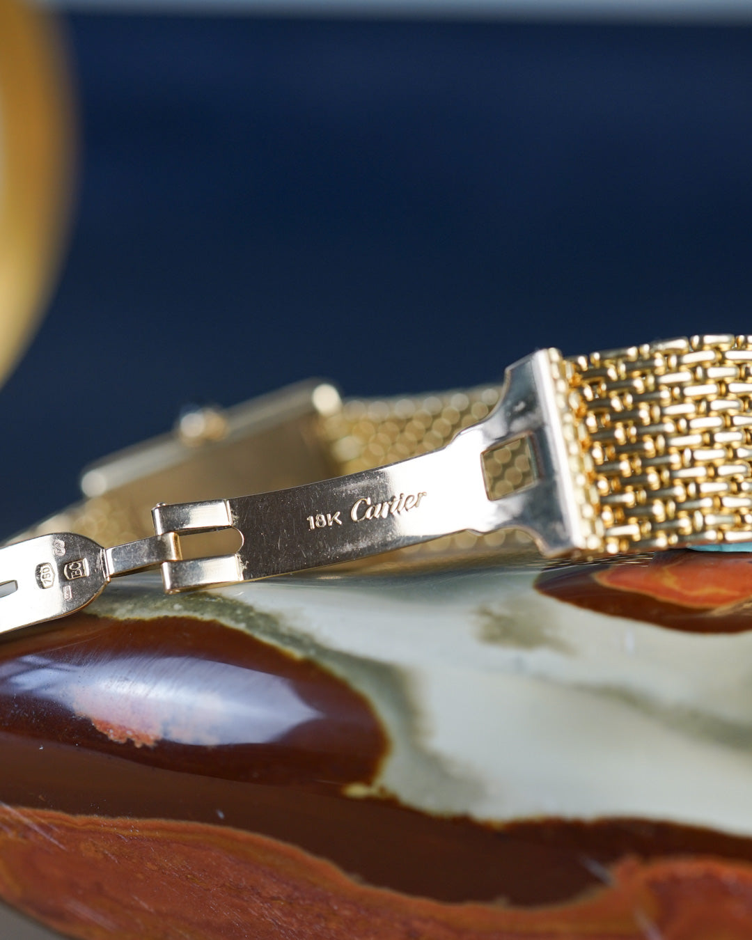 Cartier Tank Extra Plate ref. 96065 on rare BoR Cartier bracelet