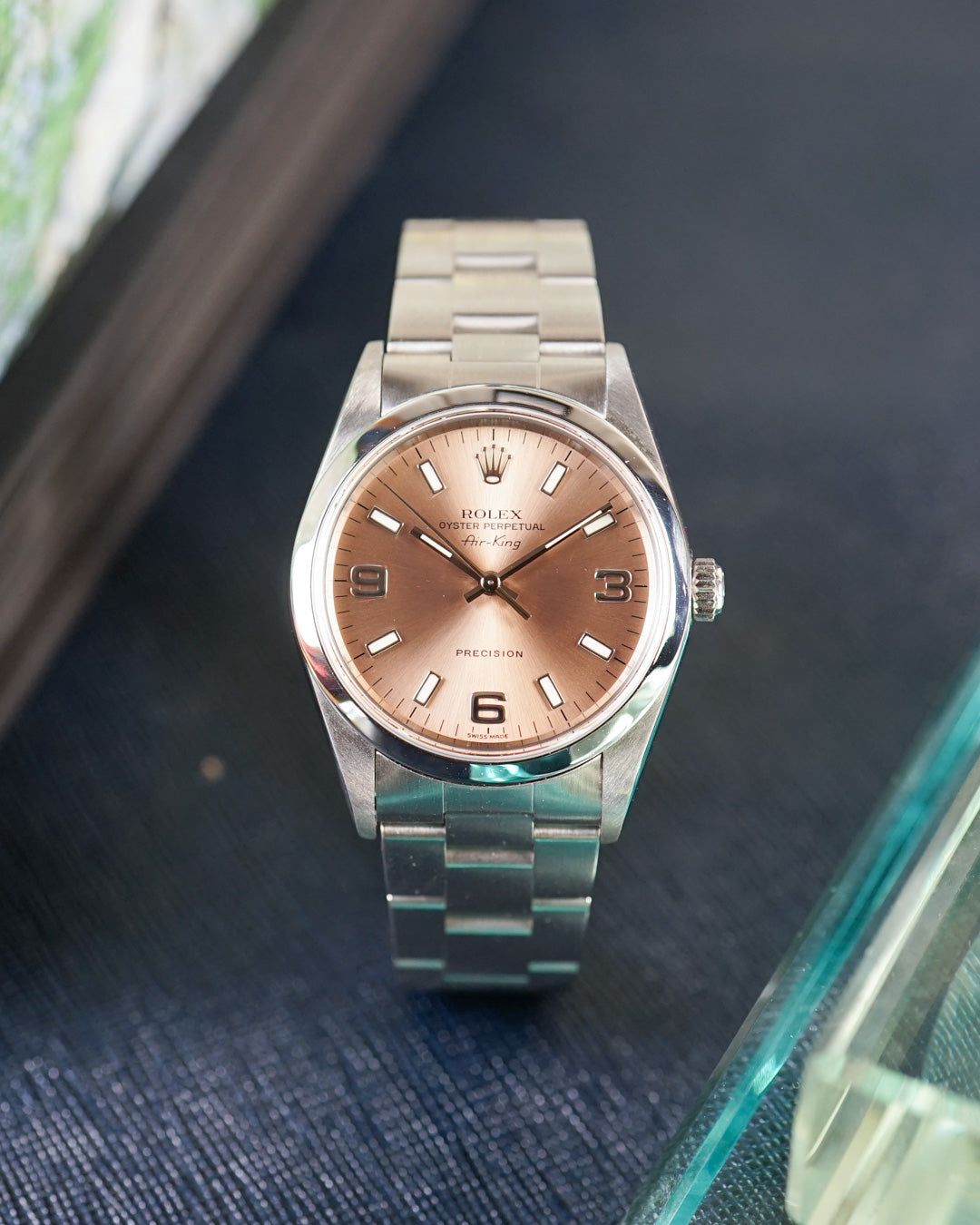 Rolex Air King réf. 14000M avec cadran saumon