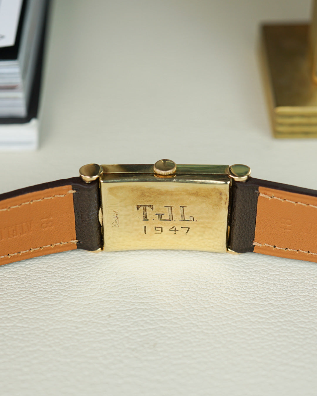 Vacheron Constantin Art Déco rectangular - Enamel engraved two-tone dial