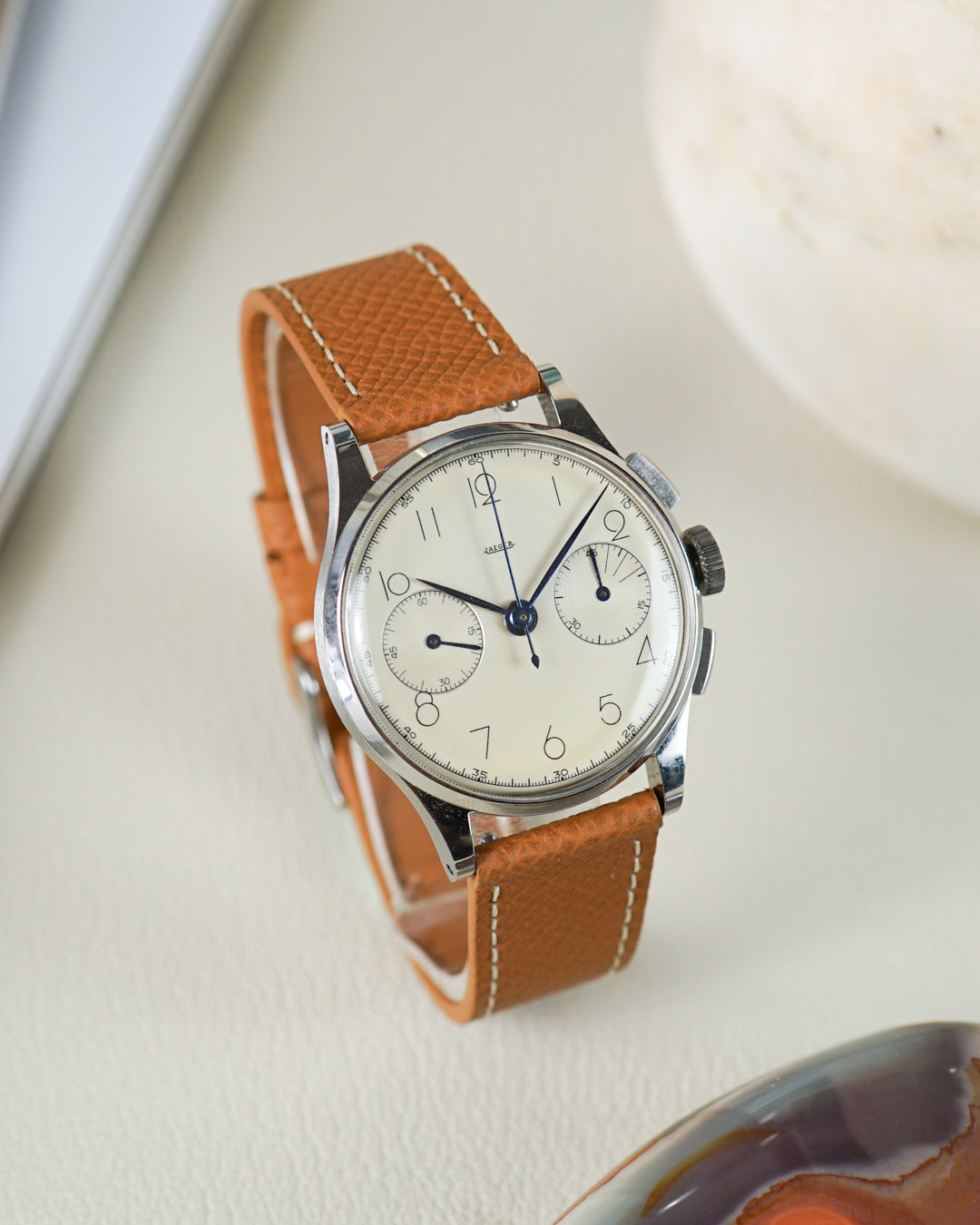 Jaeger Vintage Chronograph made by Universal Genève in stainless steel