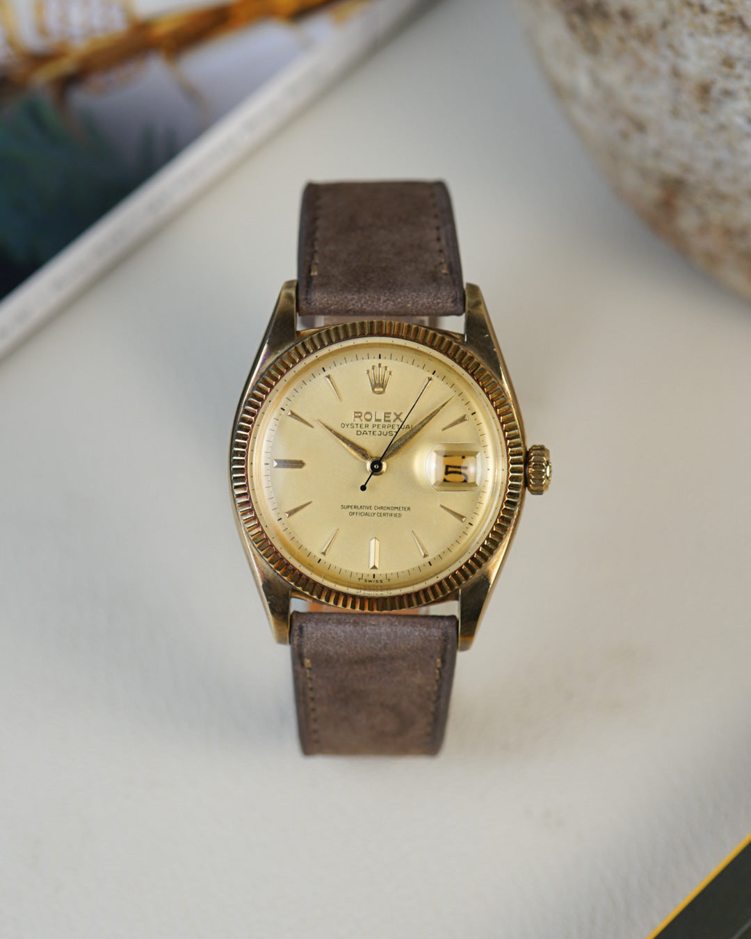 Rolex Datejust ref. 6605 in 18k yellow gold