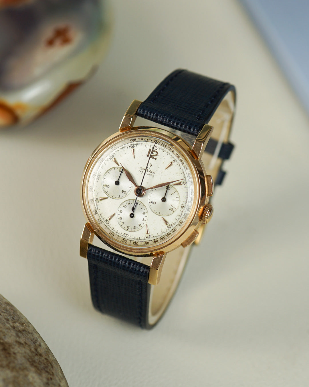Omega Vintage Chronograph Caliber 321 in a 18k rose gold French case