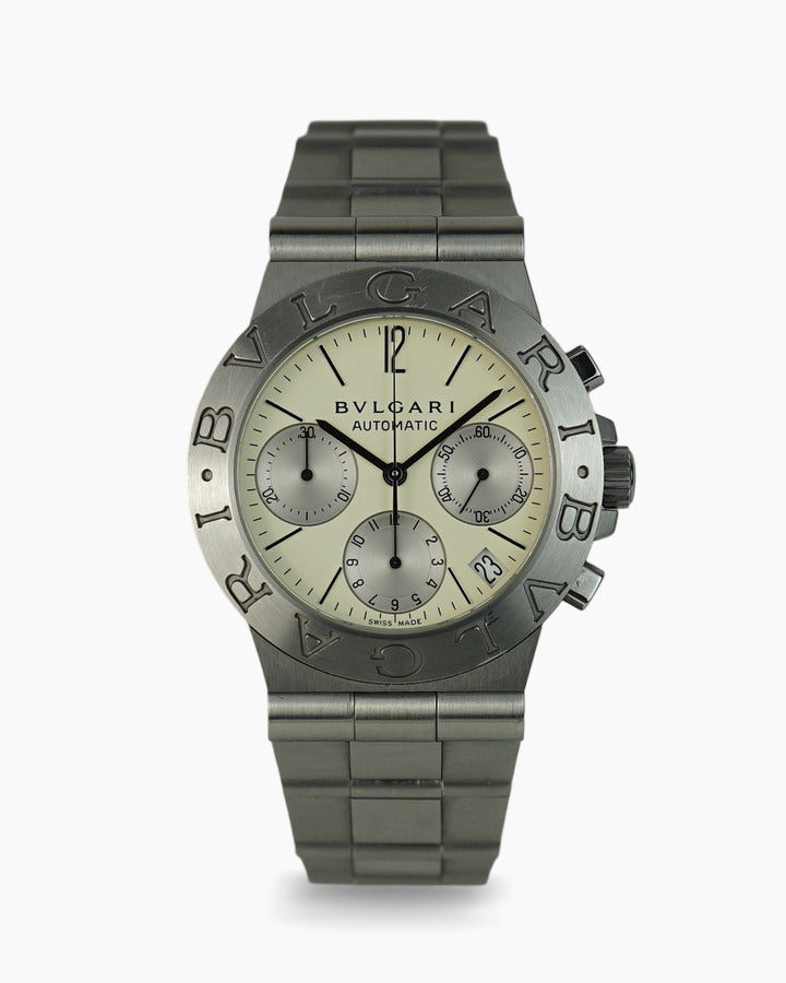 Bulgari Diagono Chronograph with cream dial