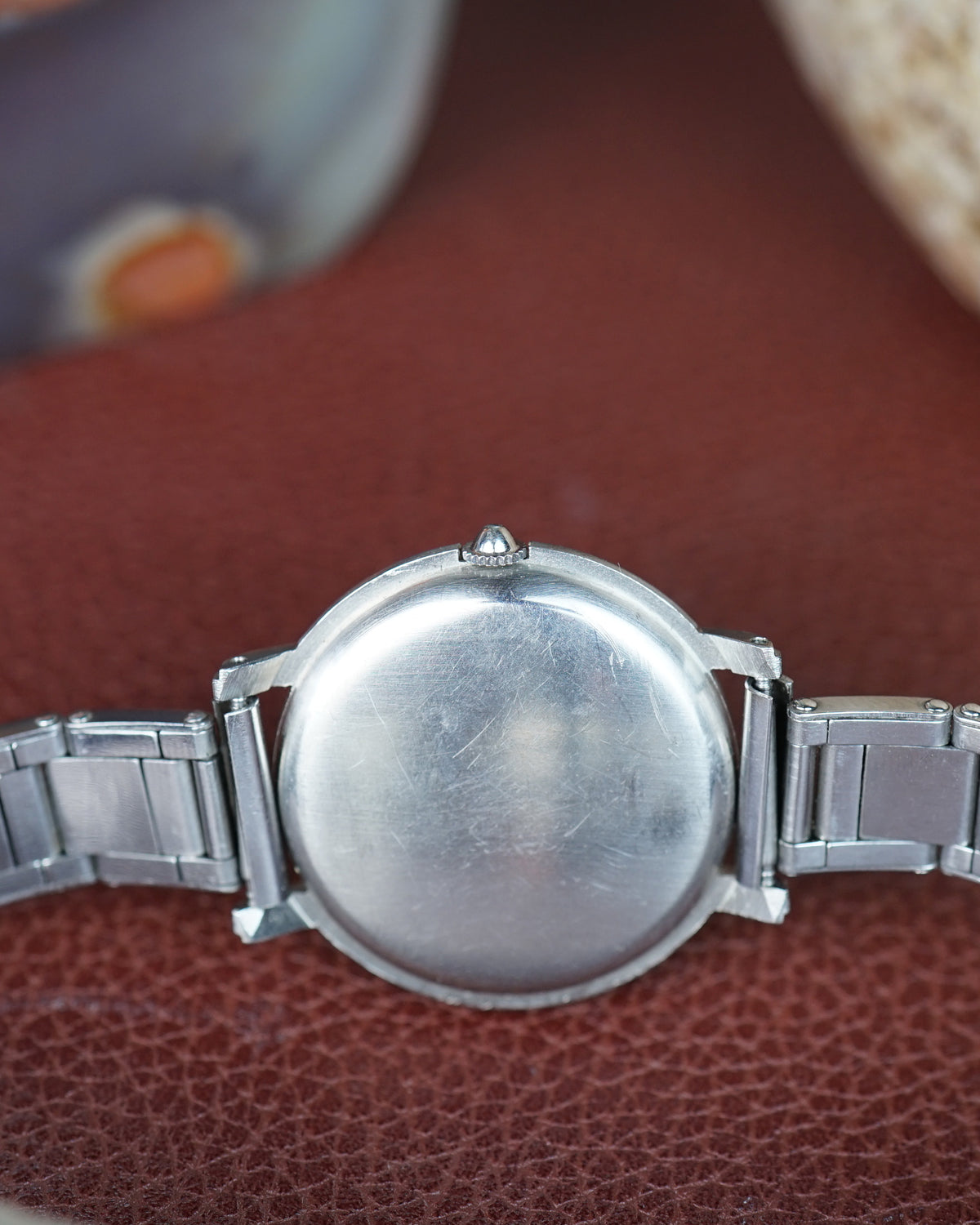 Movado Gilt Black Dial with NOS Gay Freres extensible bracelet