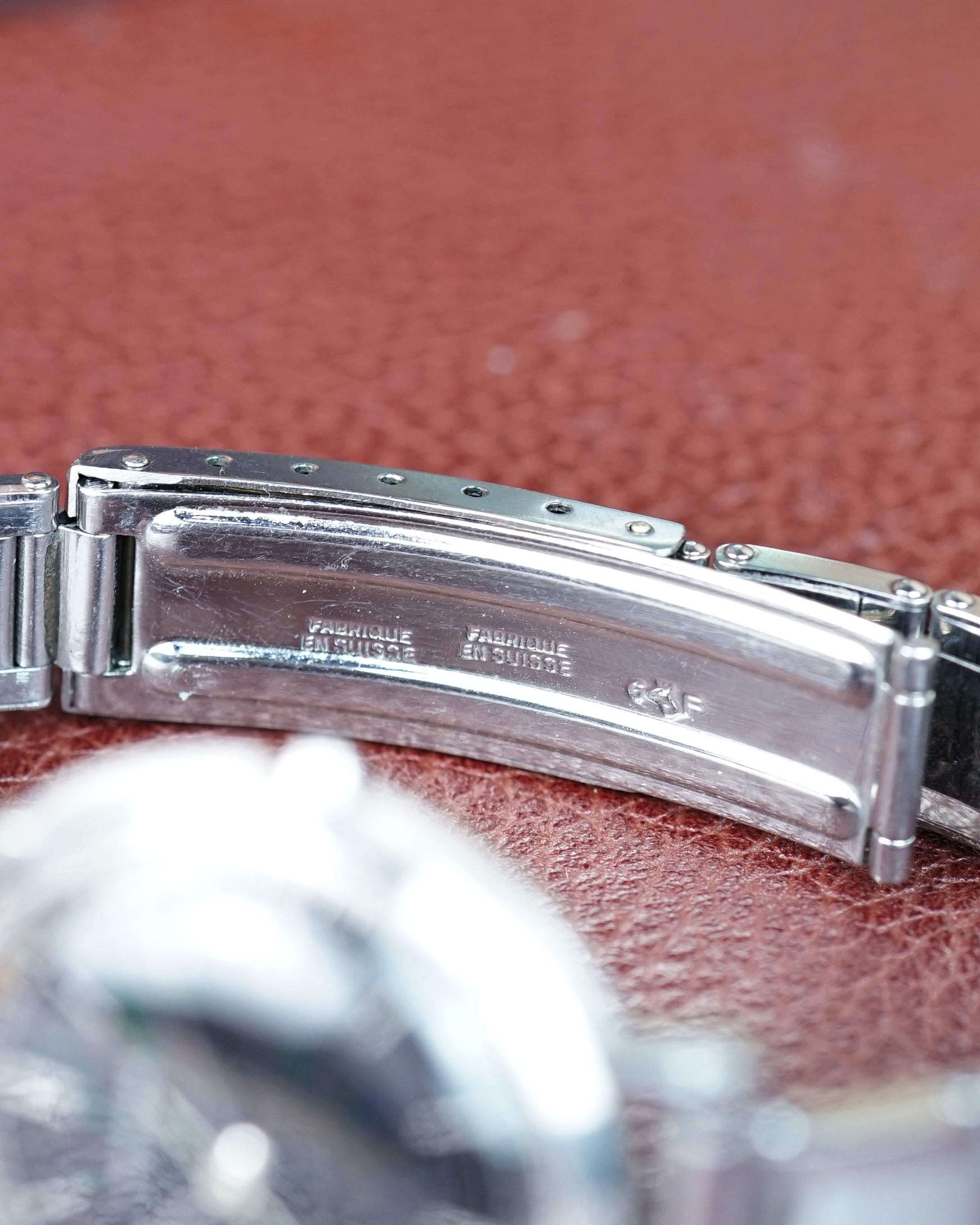 Movado Gilt Black Dial with NOS Gay Freres extensible bracelet