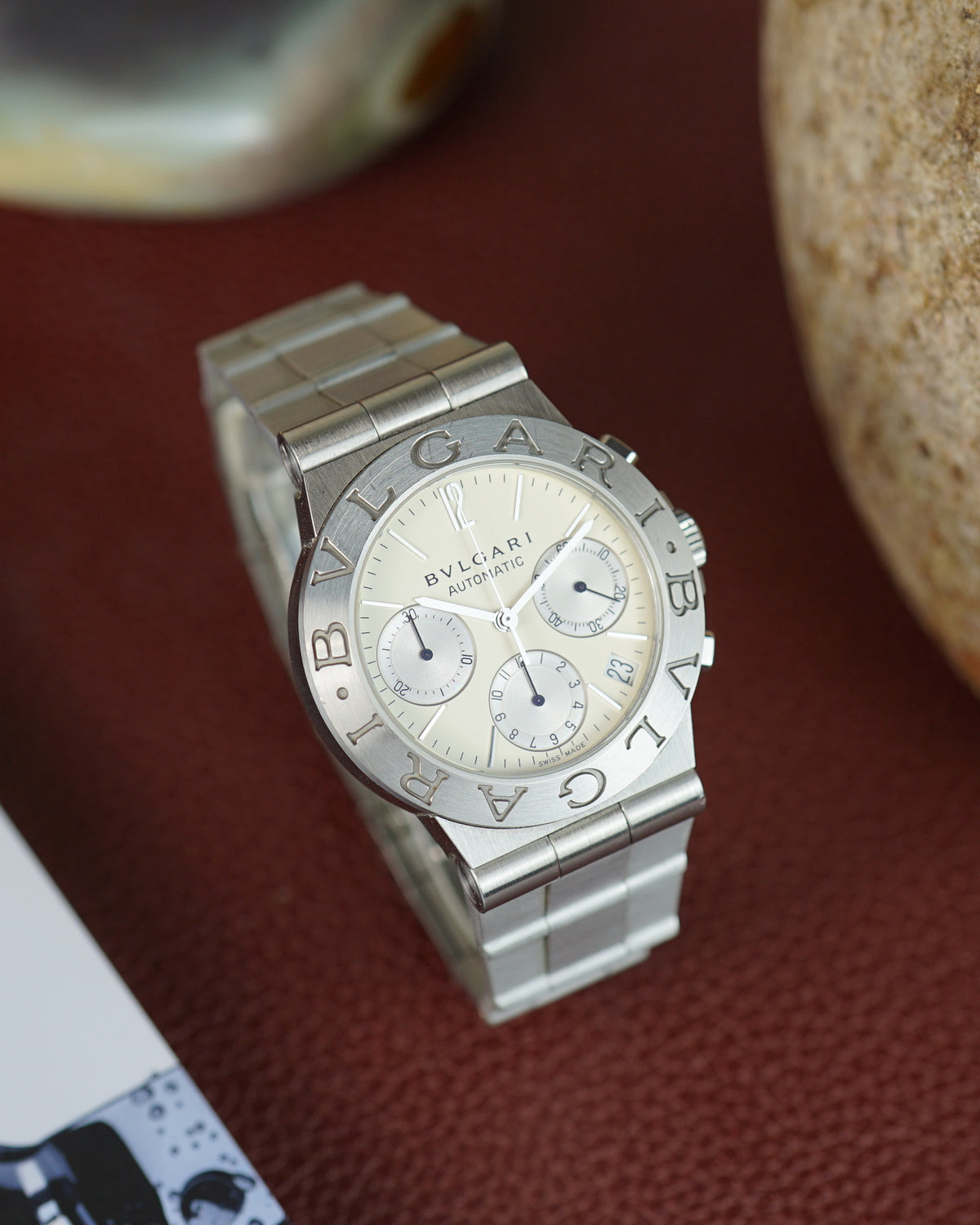 Bulgari Diagono Chronograph with cream dial