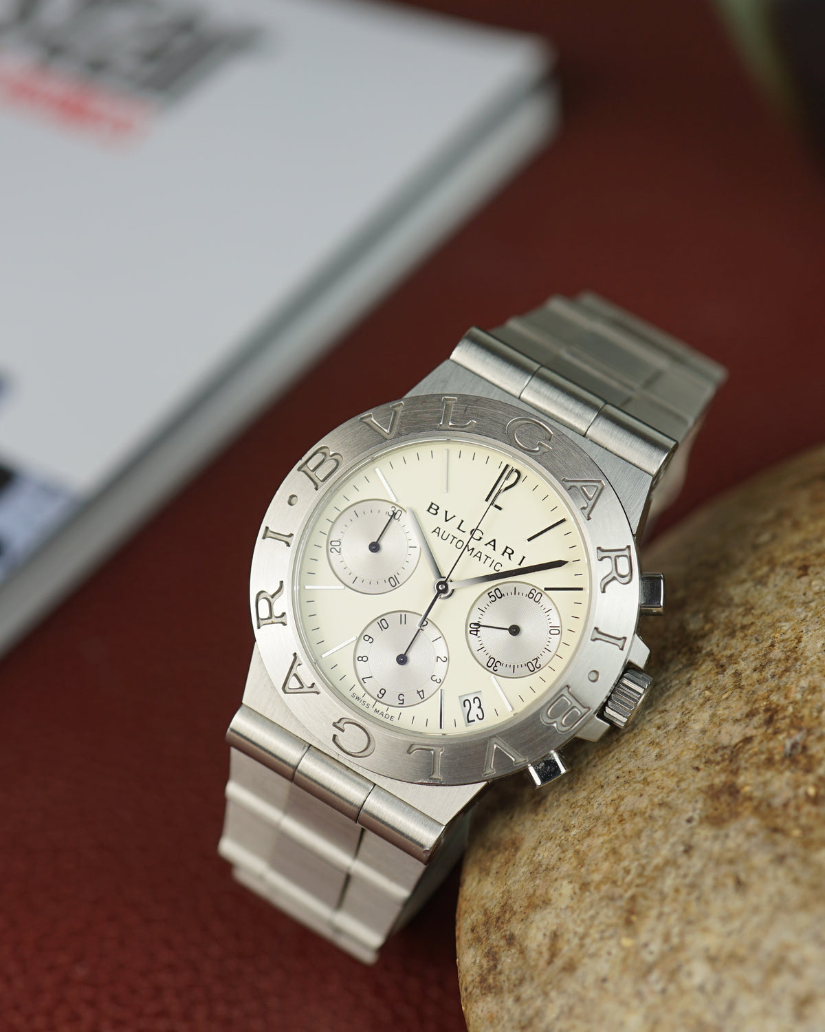 Bulgari Diagono Chronograph with cream dial