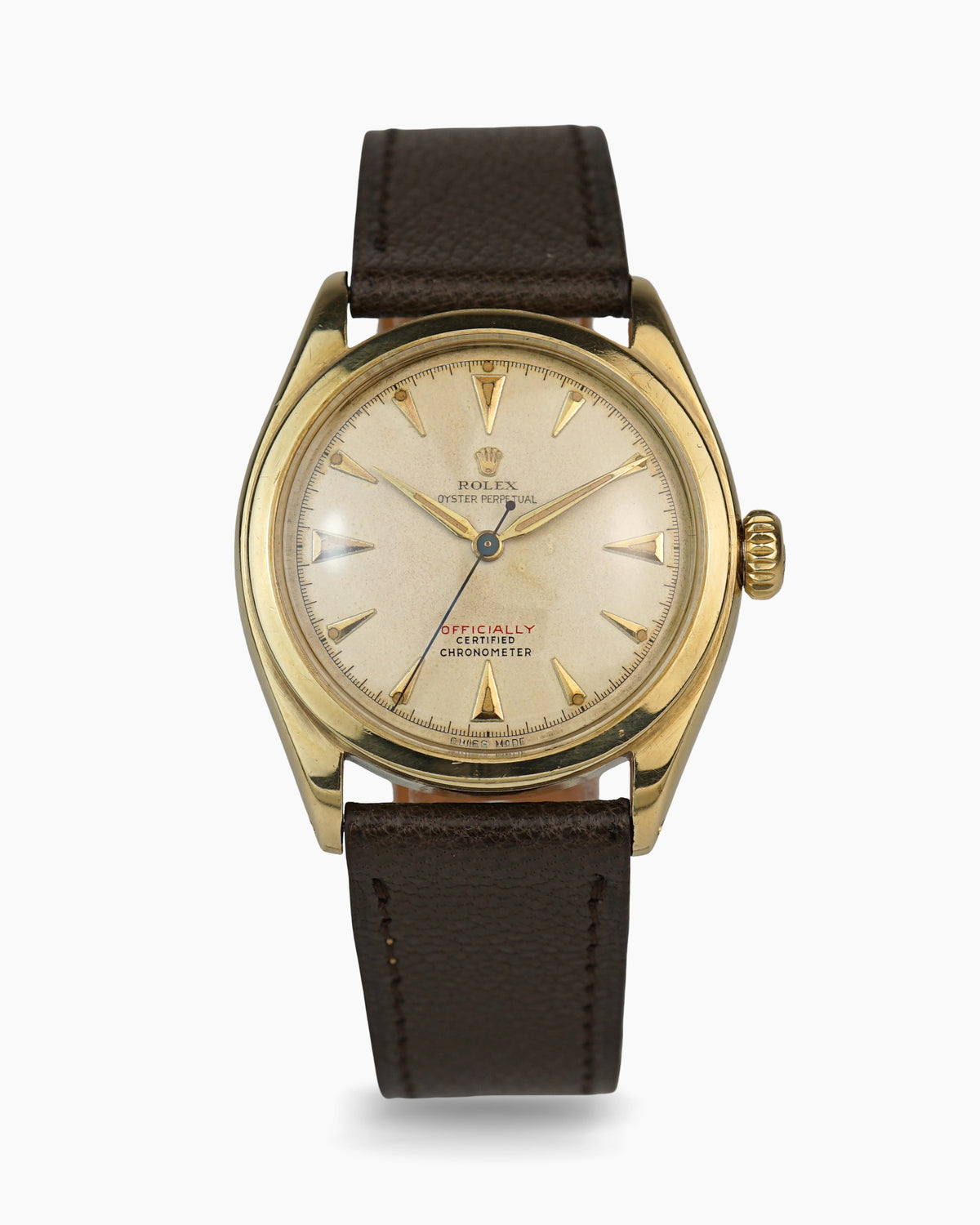 Rolex Oyster Perpetual 6084 Semi Bubbleback, red Officially