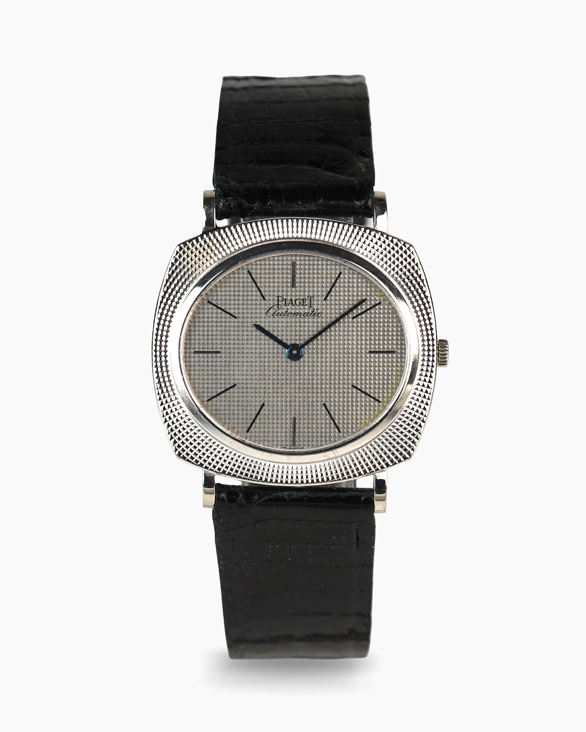 1980s Piaget hobnail cushion in white gold, ref. 12448